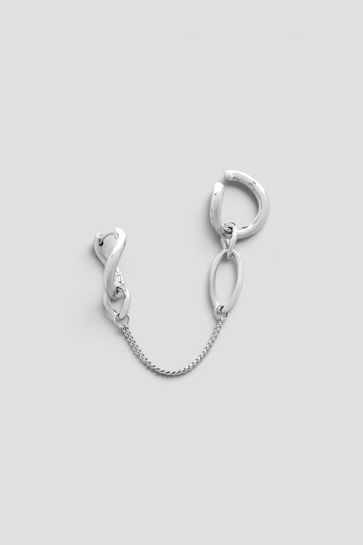 Silver River Ear Cuff Chain Hoop