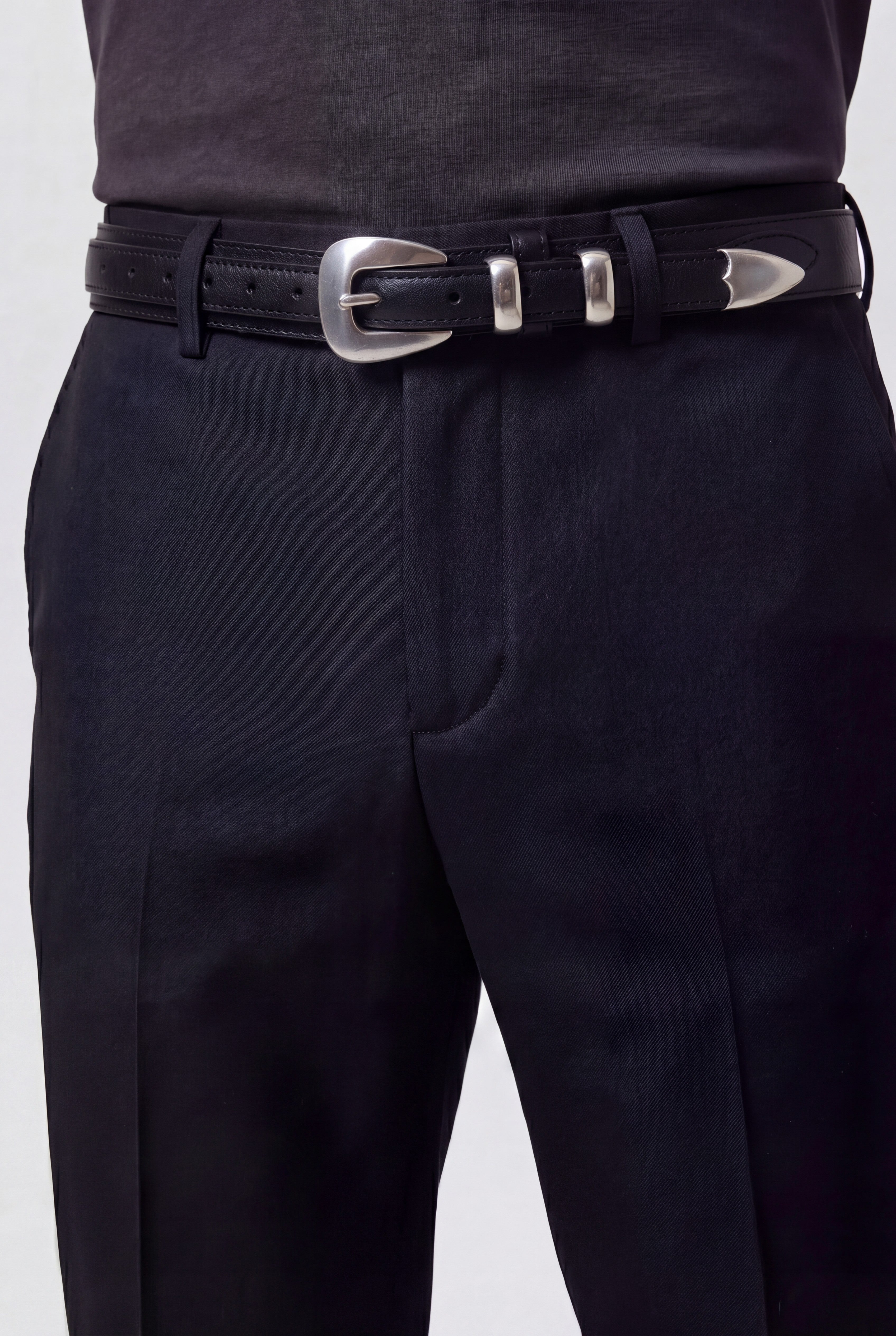 Black Leather Ranger Belt
