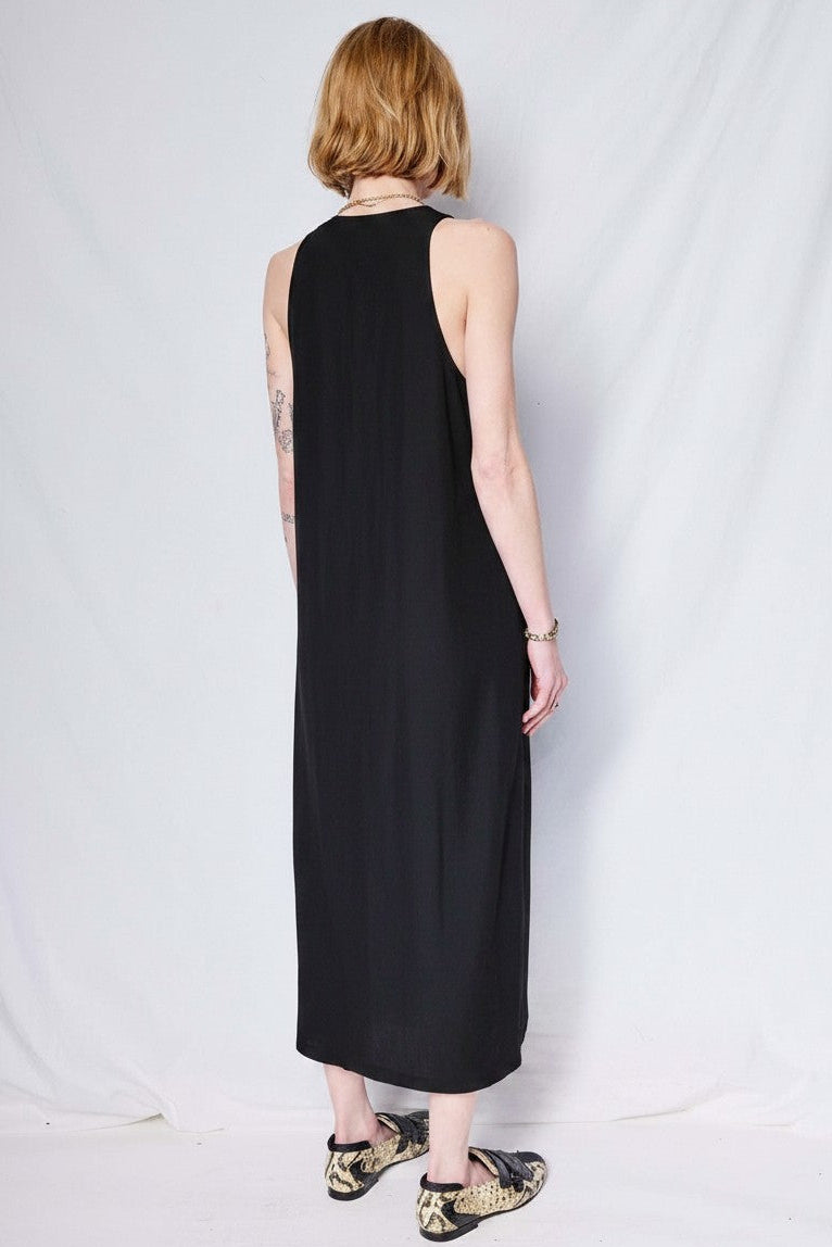 Black Suiting Trapeze Dress