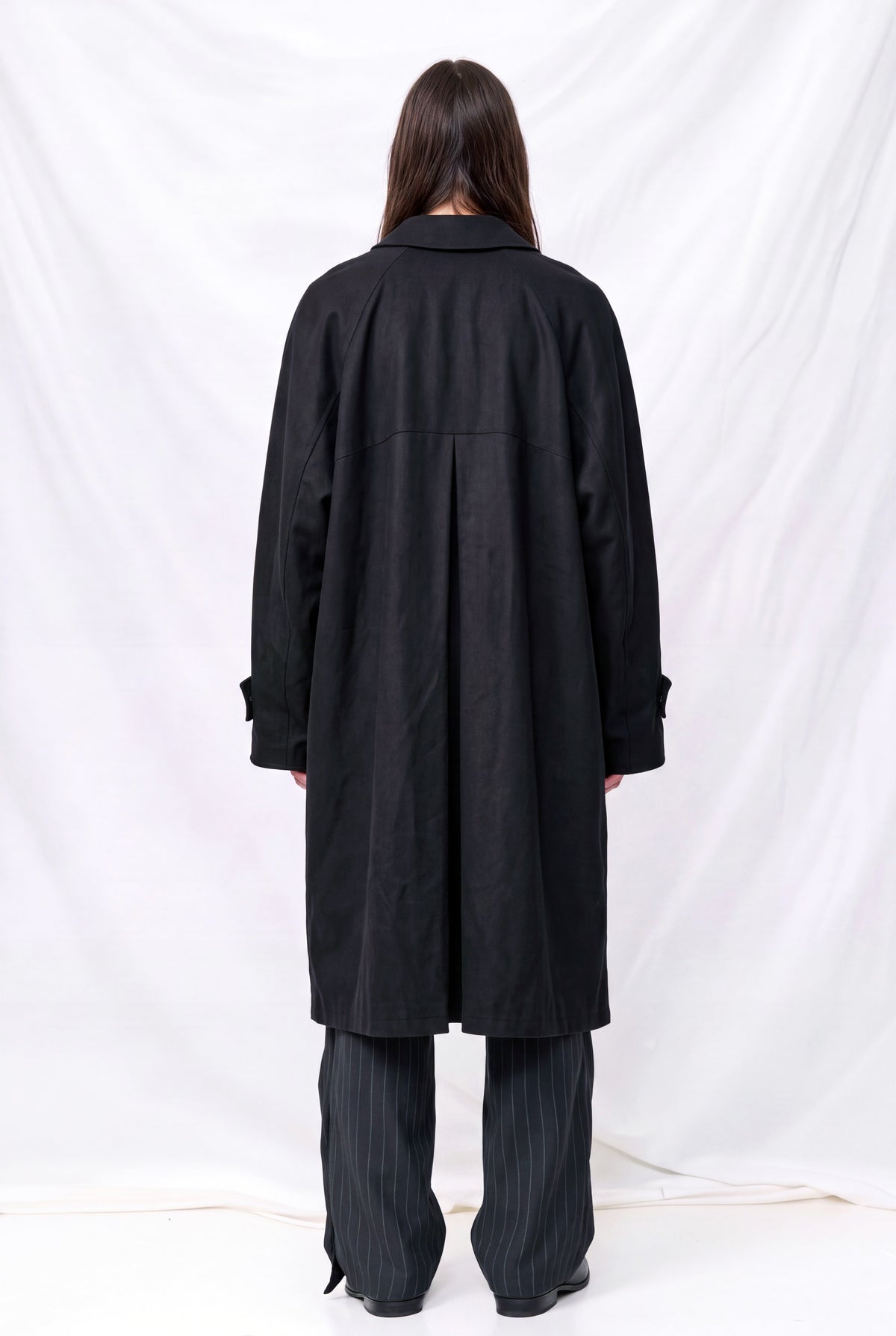 Grey/Black Oversized Double Sided Trench Coat