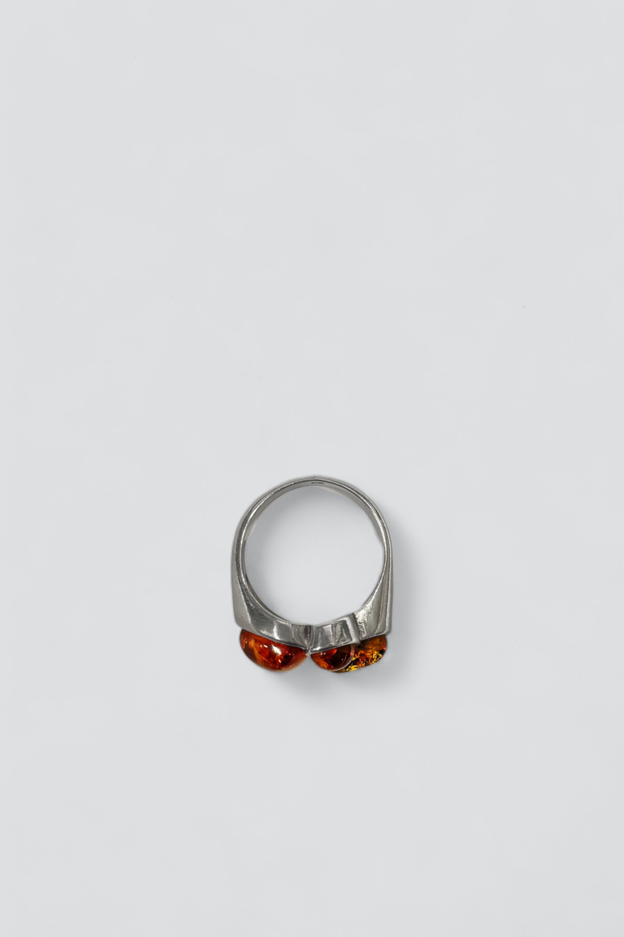 Sterling Silver Amber Shapes Ring
