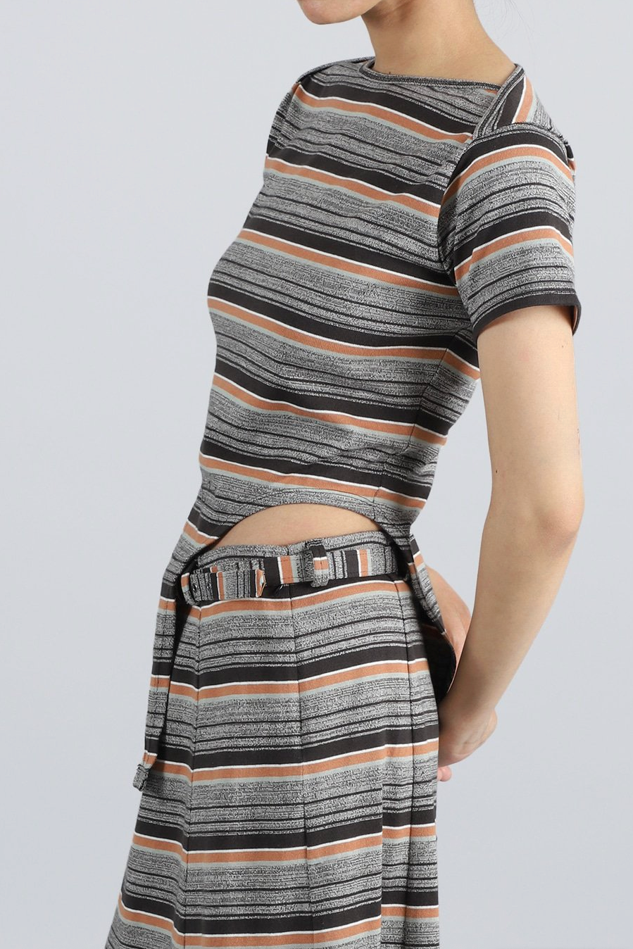 Black Grandelle Multi Stripe Bodysuit