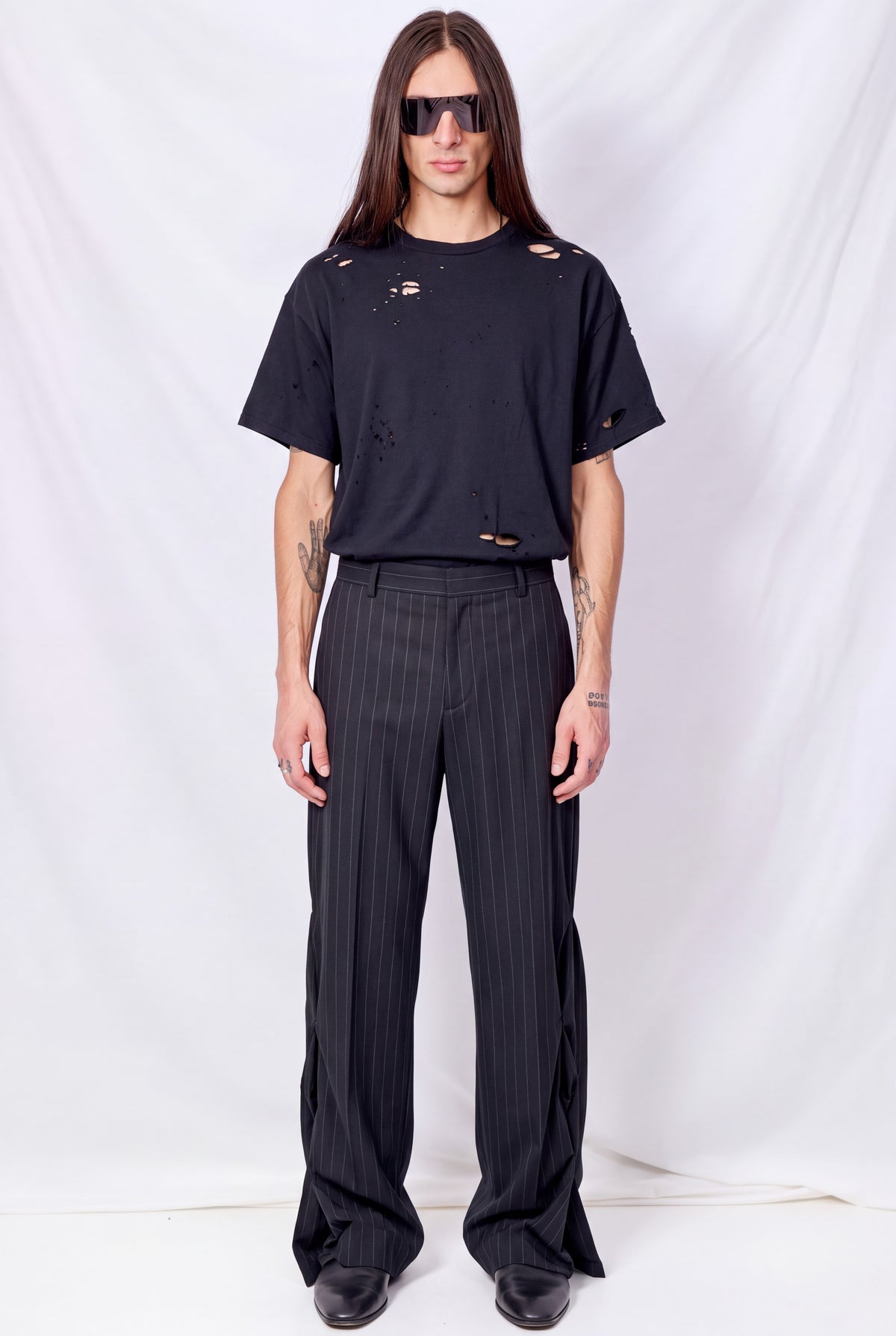 Black/White Stripes Bridas Pants