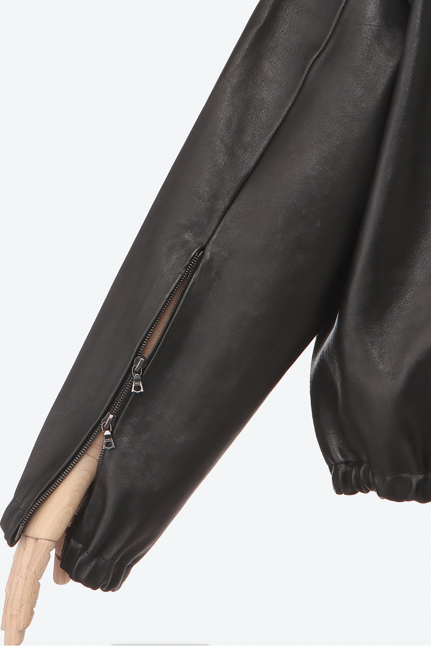 No.306 Black Leather Six Zipper Jacket