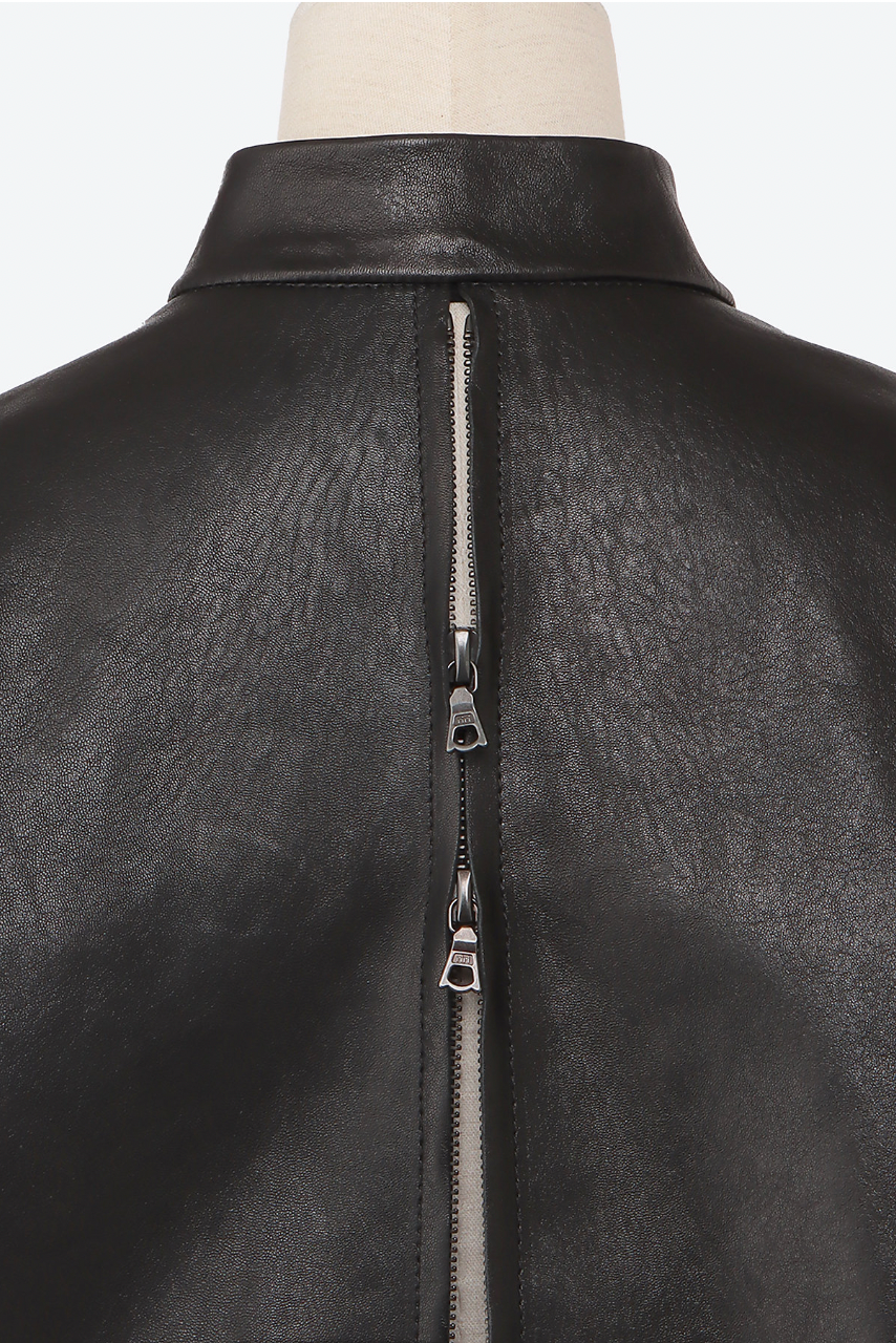 No.306 Black Leather Six Zipper Jacket
