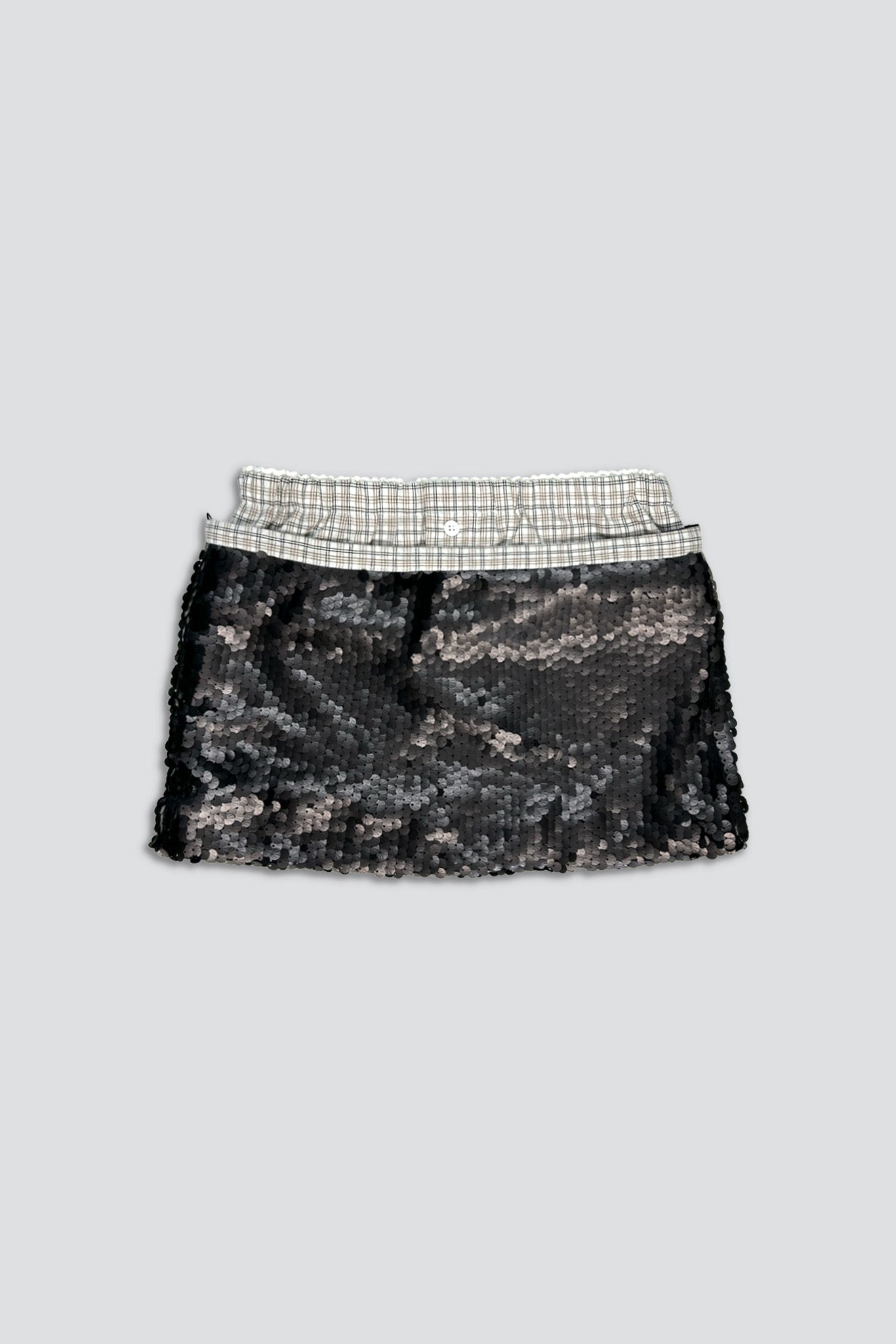 Black Sequin Flicker Mini Skirt