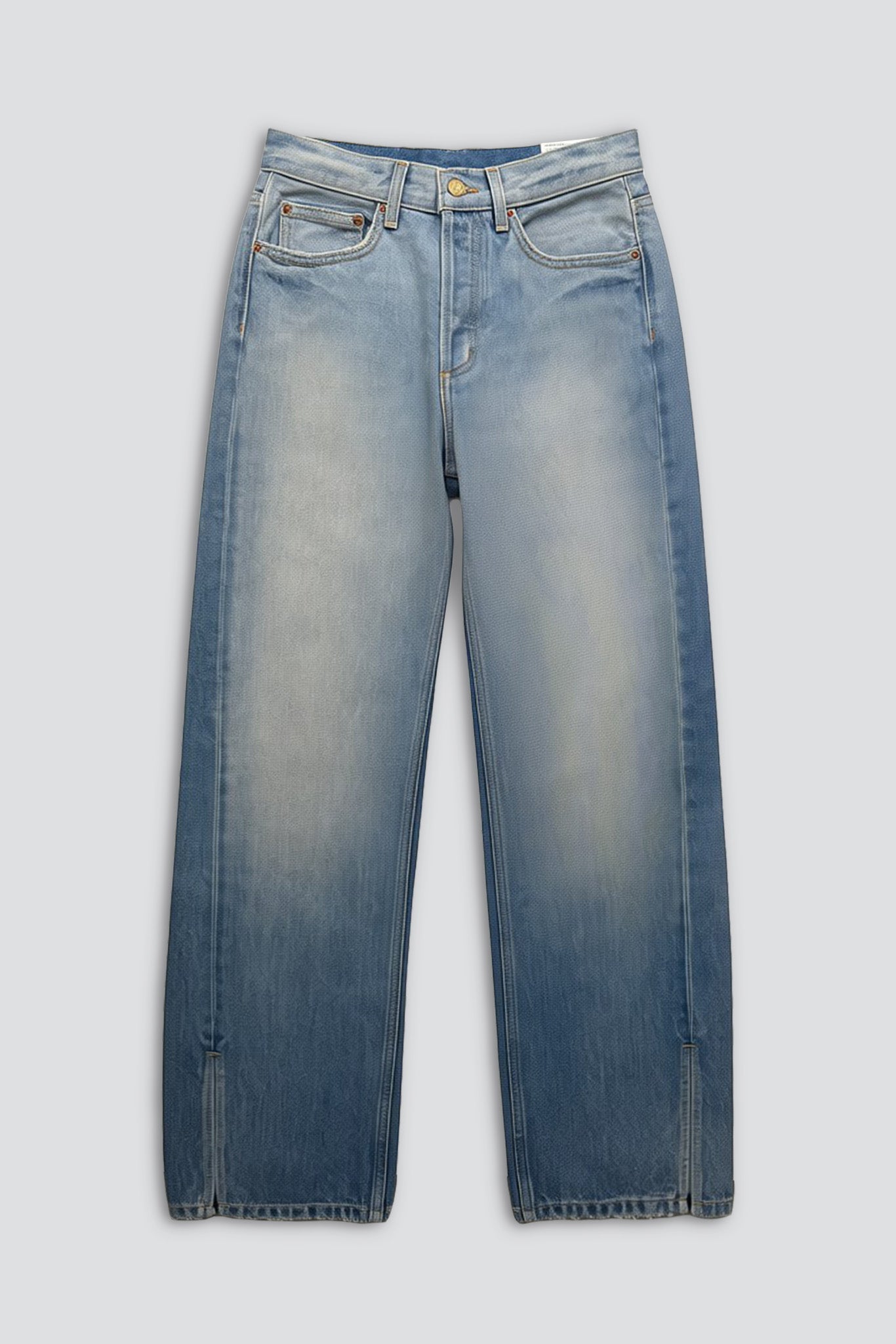 Shell Vintage Wash Charlot Split Hem Jean
