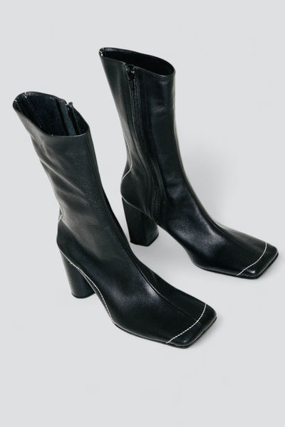 (サイズ36 )ブーティUN Bootie Mid Ⅱ Black（ほぼ新品） サイズ36 )ブーティUN Bootie Mid Ⅱ Black（ほぼ新品）（All