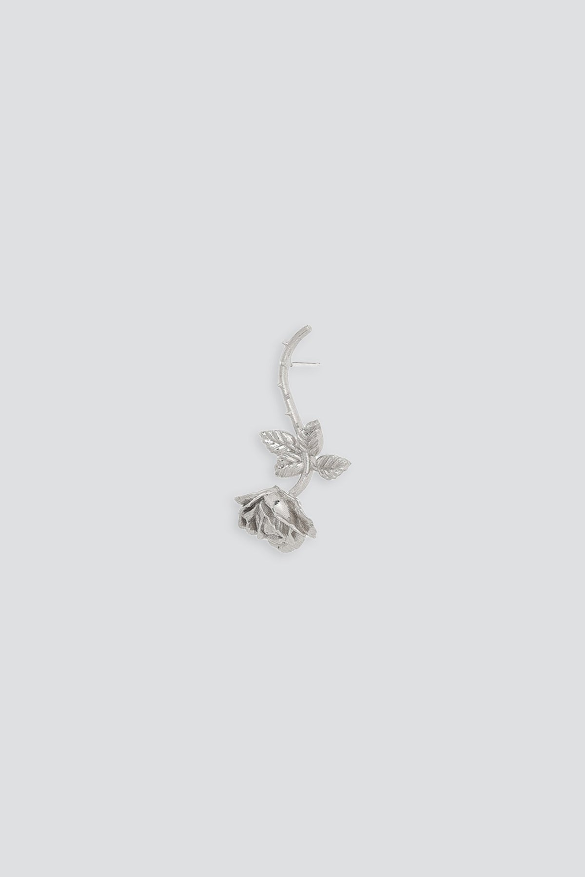 Silver Dangling Rose Stud