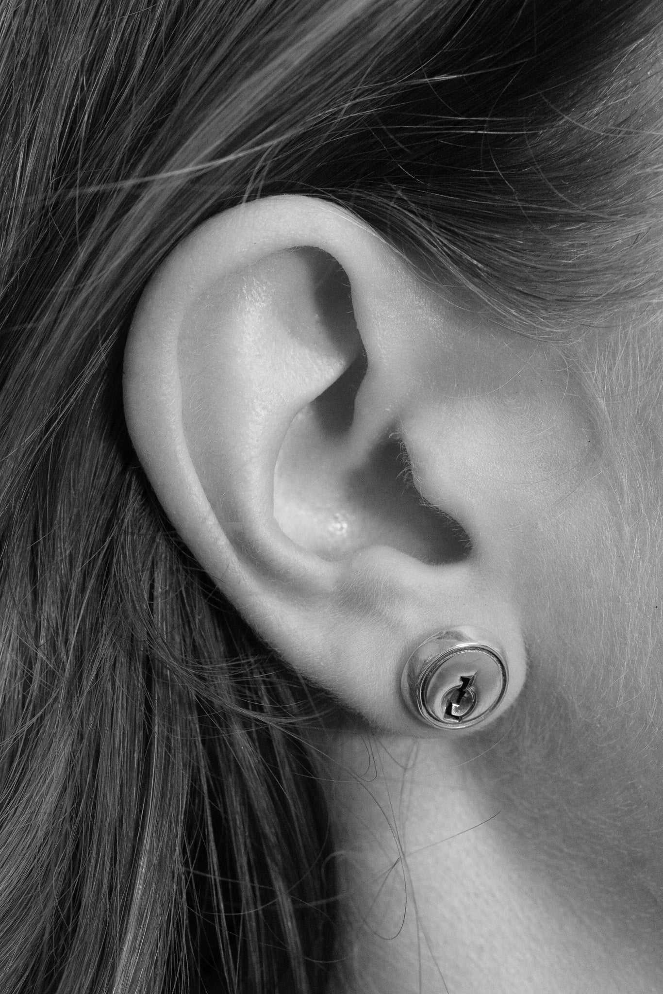 Silver Lock Stud