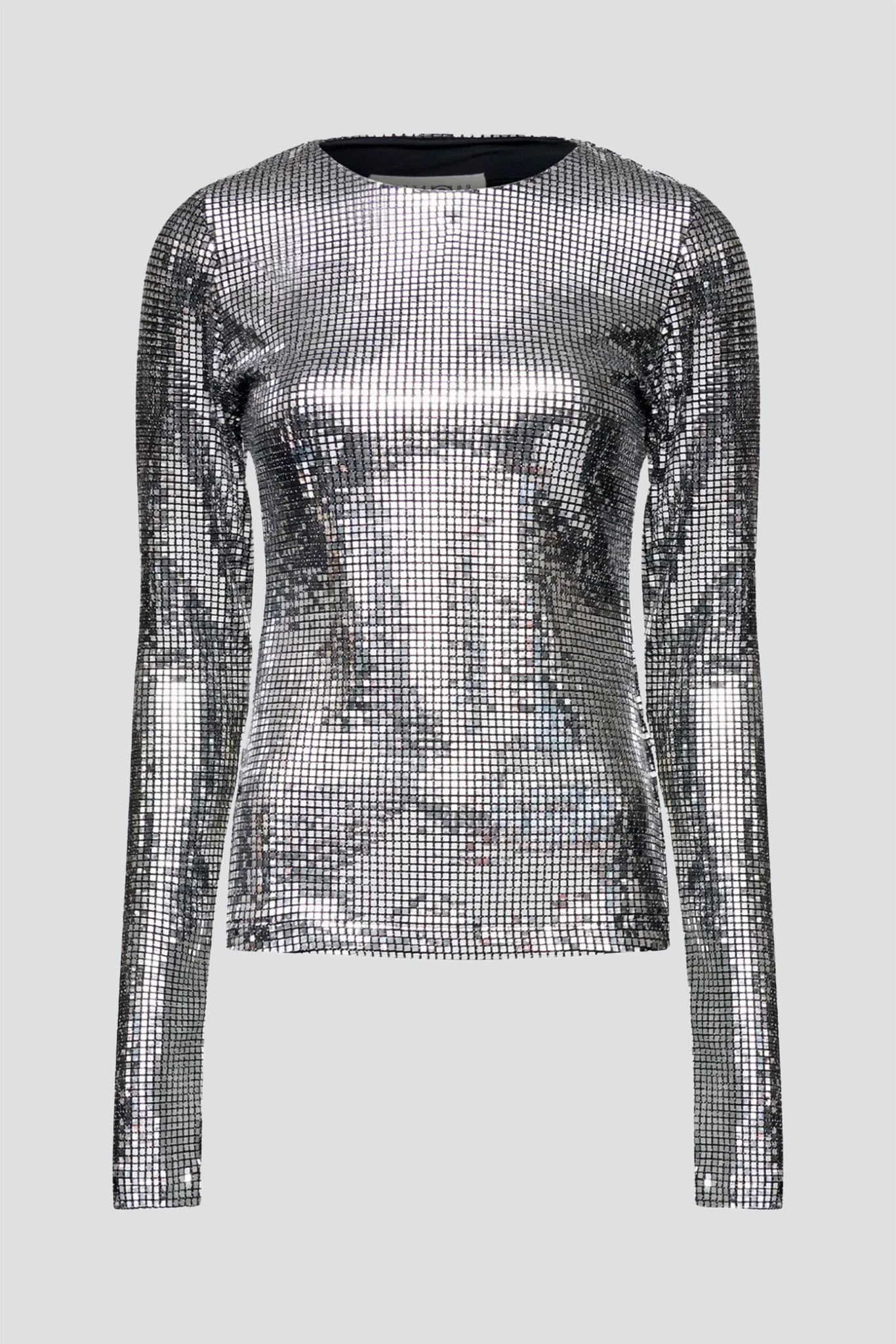 Silver Long-Sleeved Top