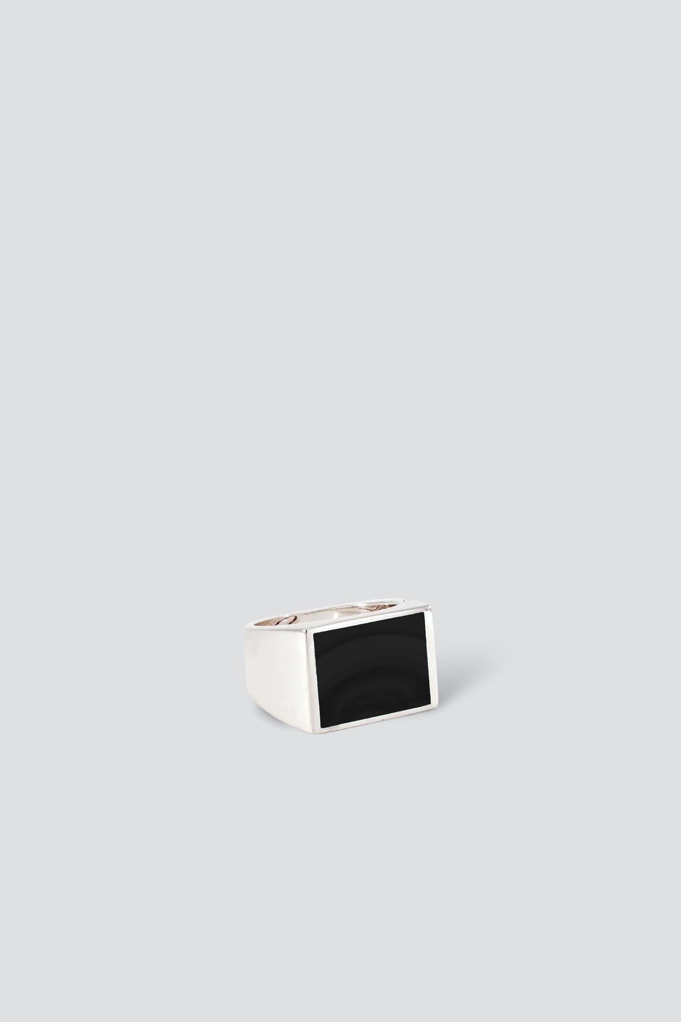 Silver Onyx Signet Ring - Square - Legier – Assembly New York