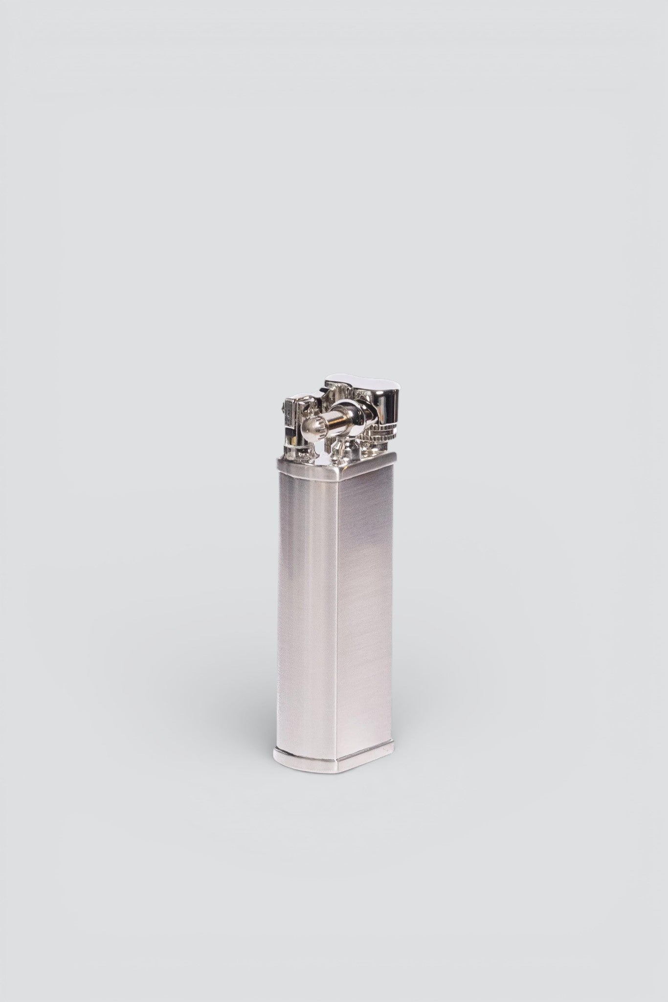 Silver Satin Bolbo Petrol Lighter
