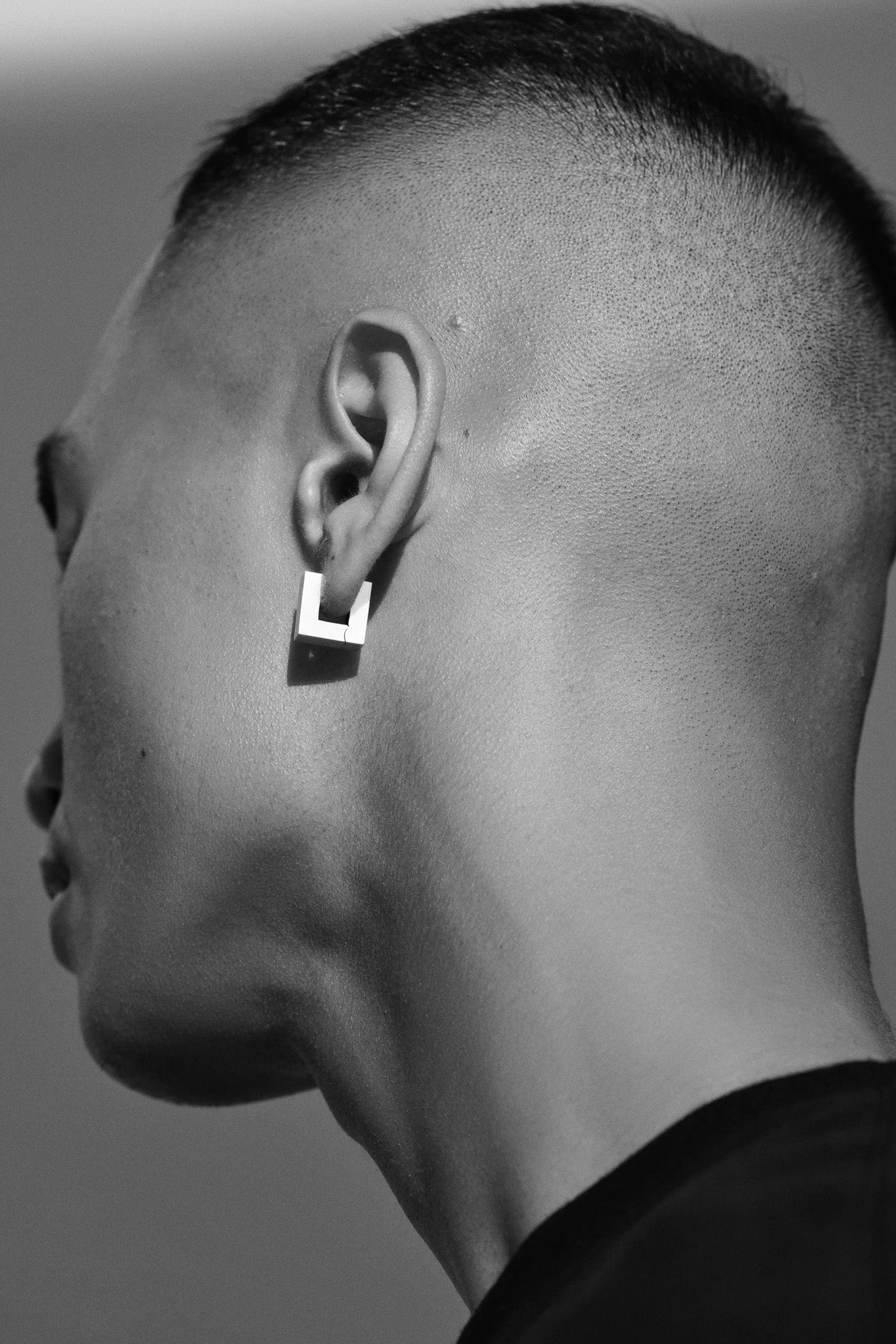 Silver Satin Small Square Hoops - Tom Wood – Assembly New York
