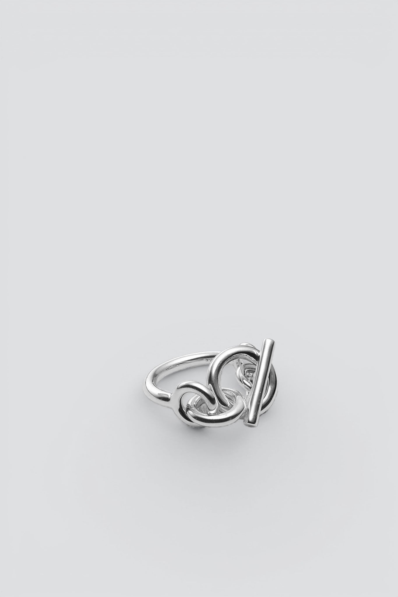 Silver Tapered Link Ring