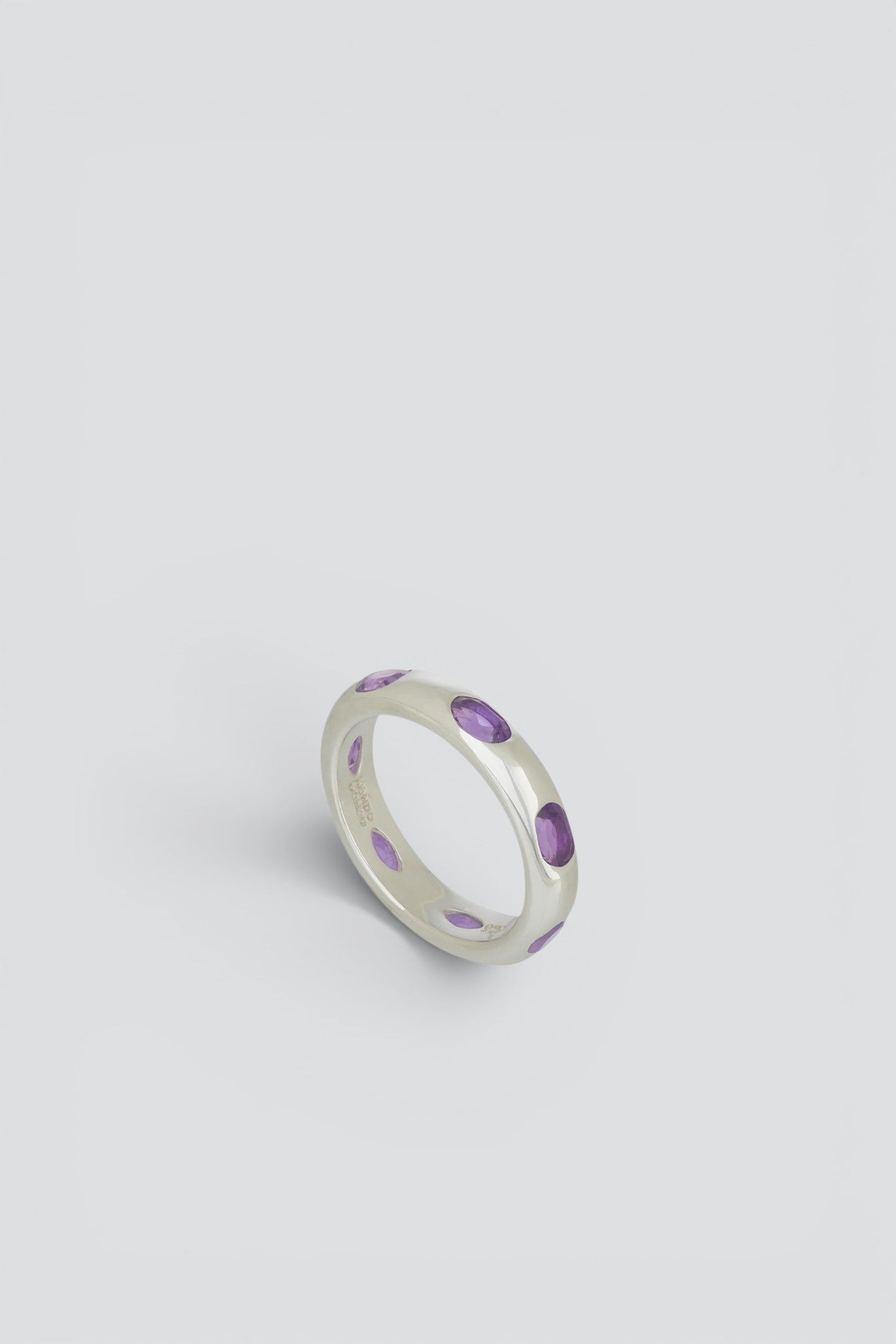 Silver / Amethyst Orbital Ring