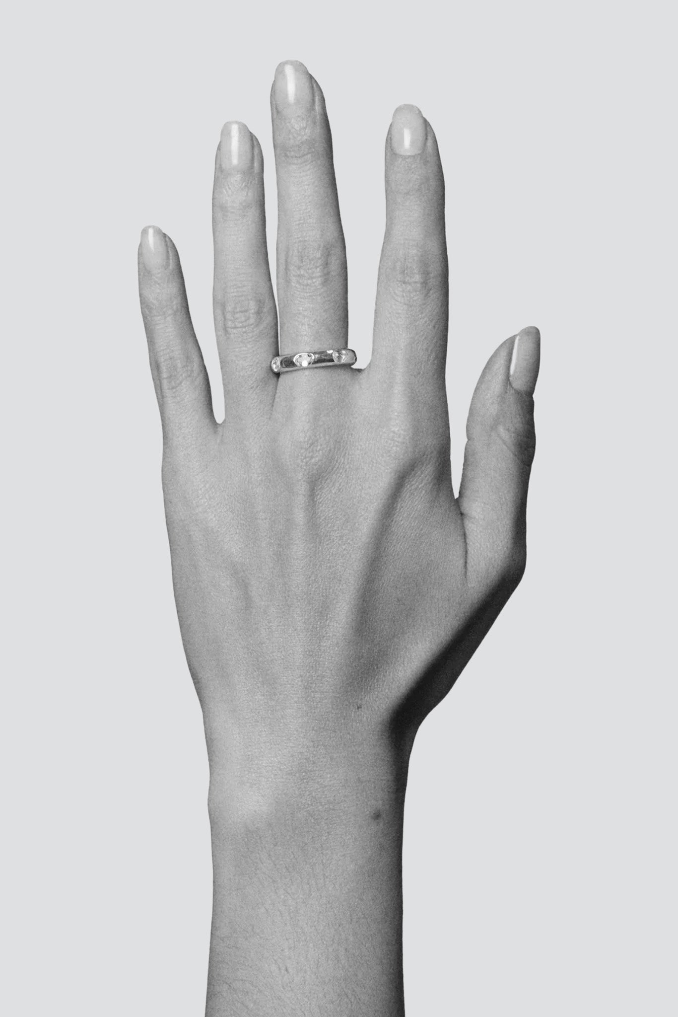 Silver / Amethyst Orbital Ring