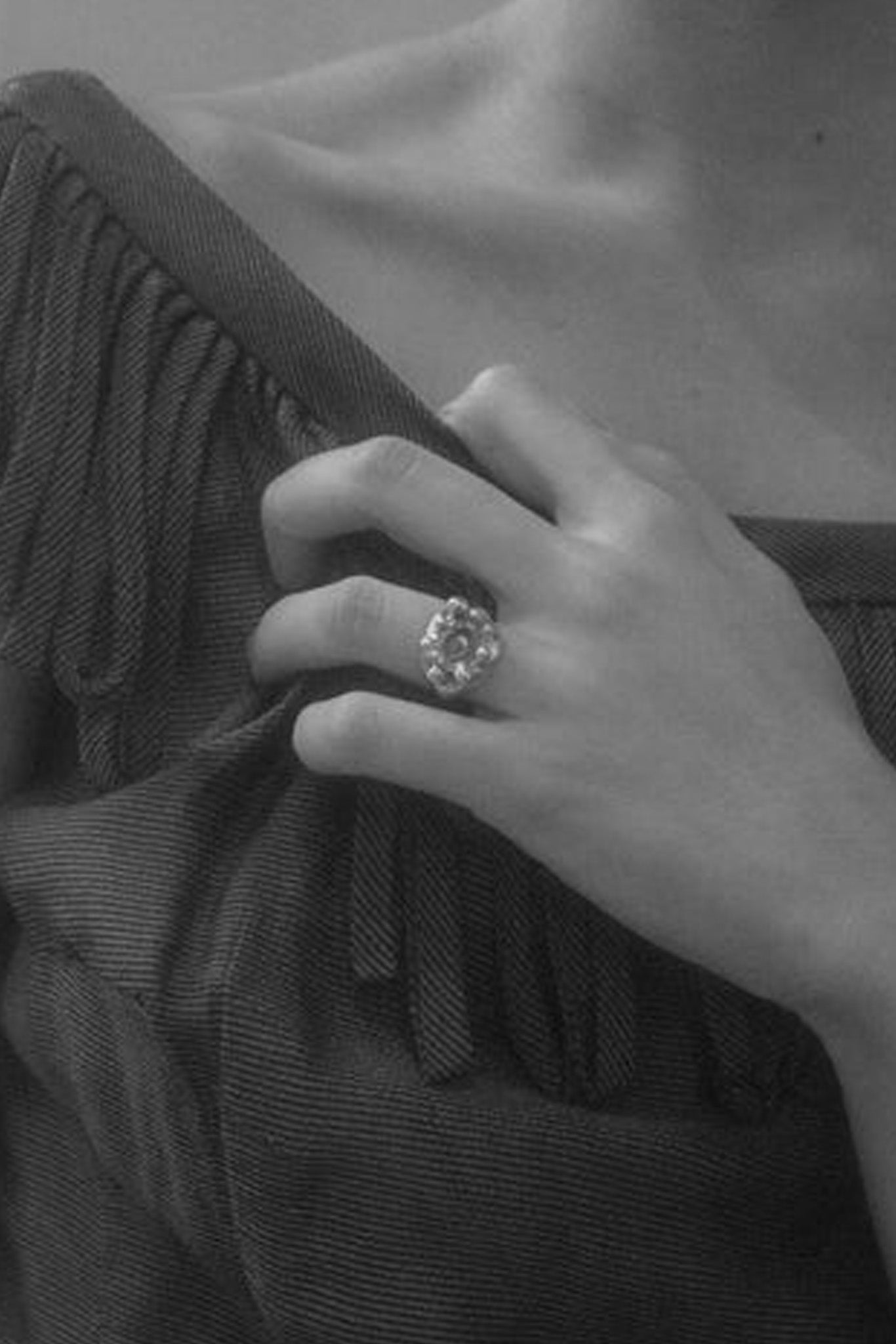 Silver / Aqua Glass Atrium Ring