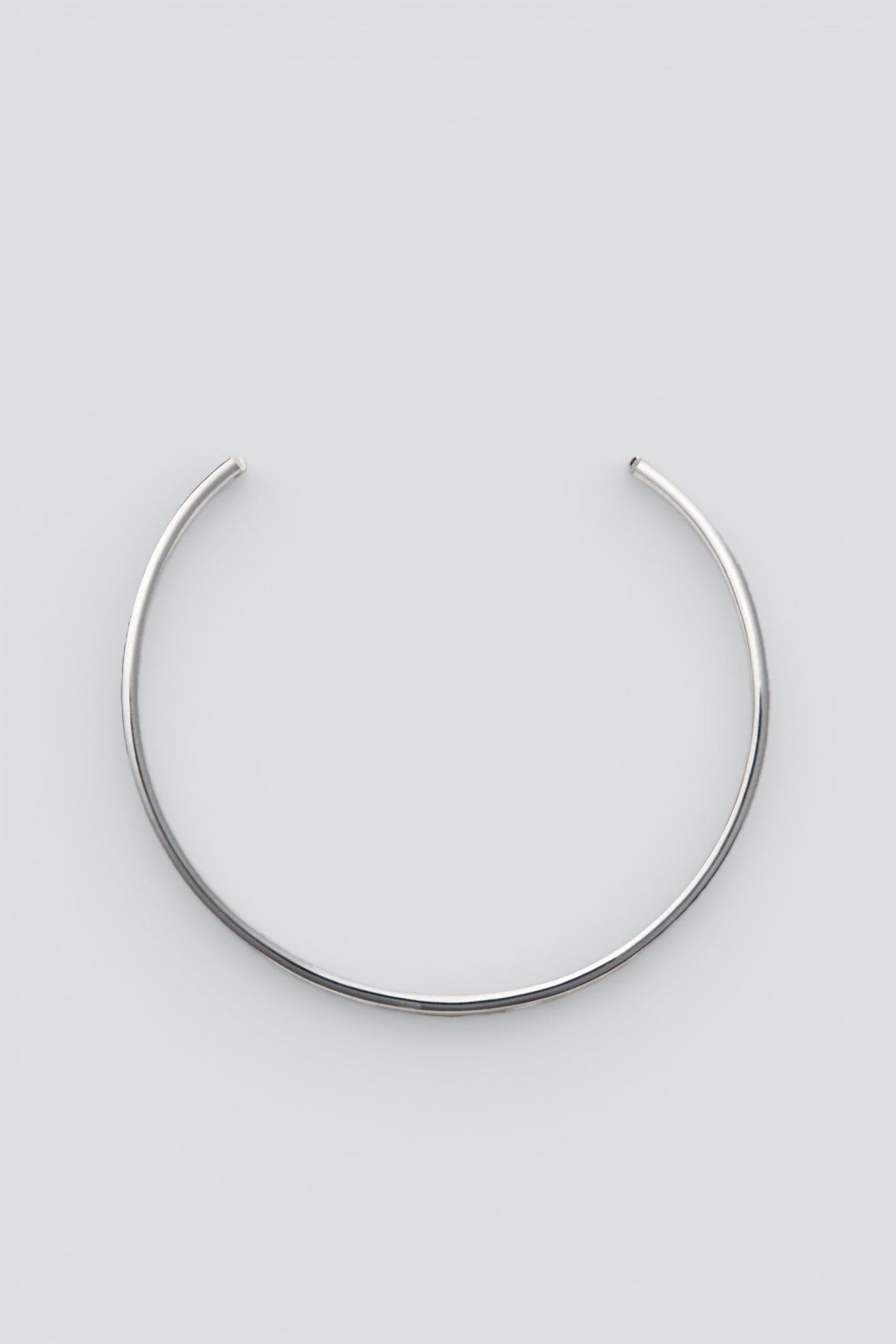 Silver/Clear Quartz Slim Tube Collar