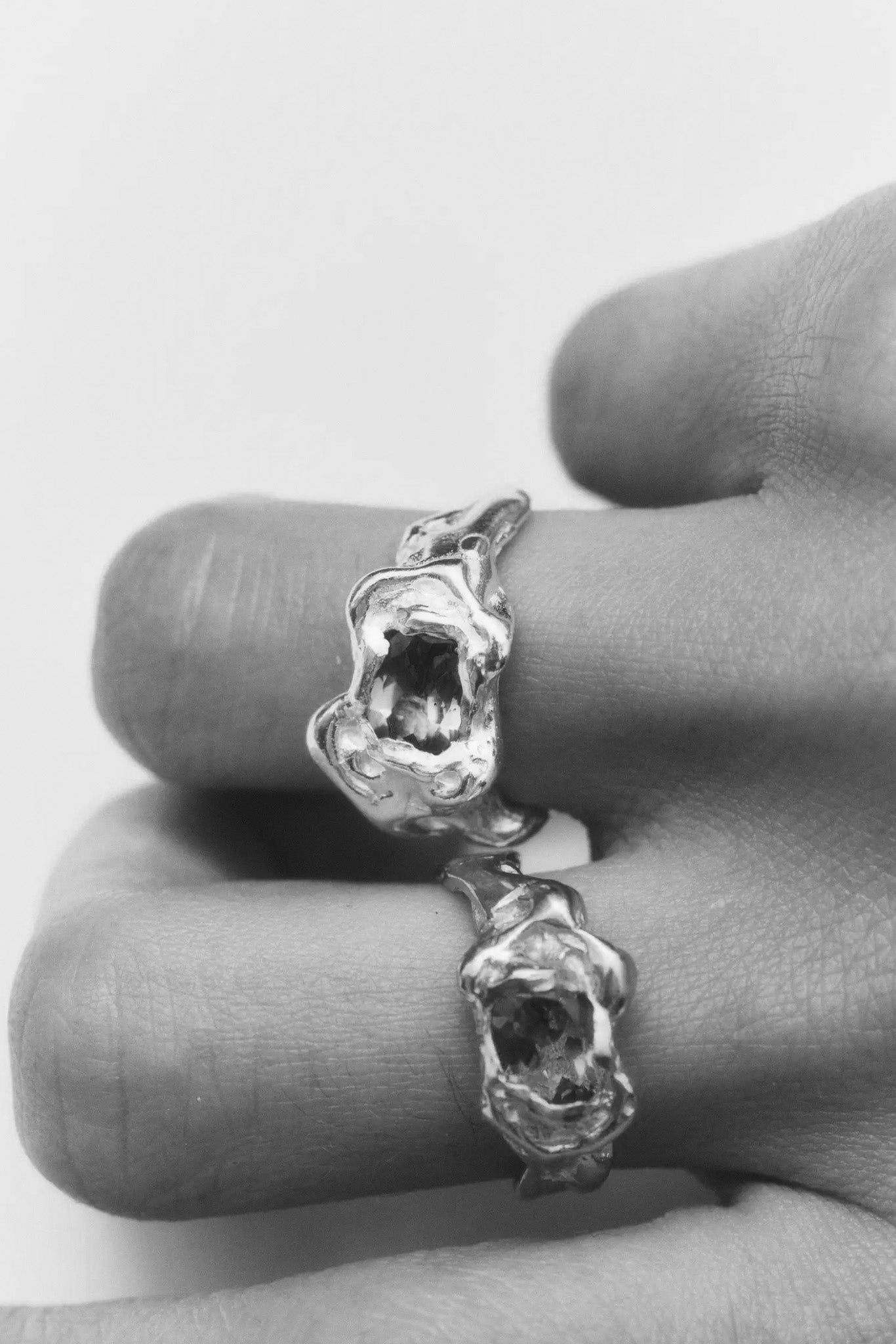 Silver/Green Ola Ring
