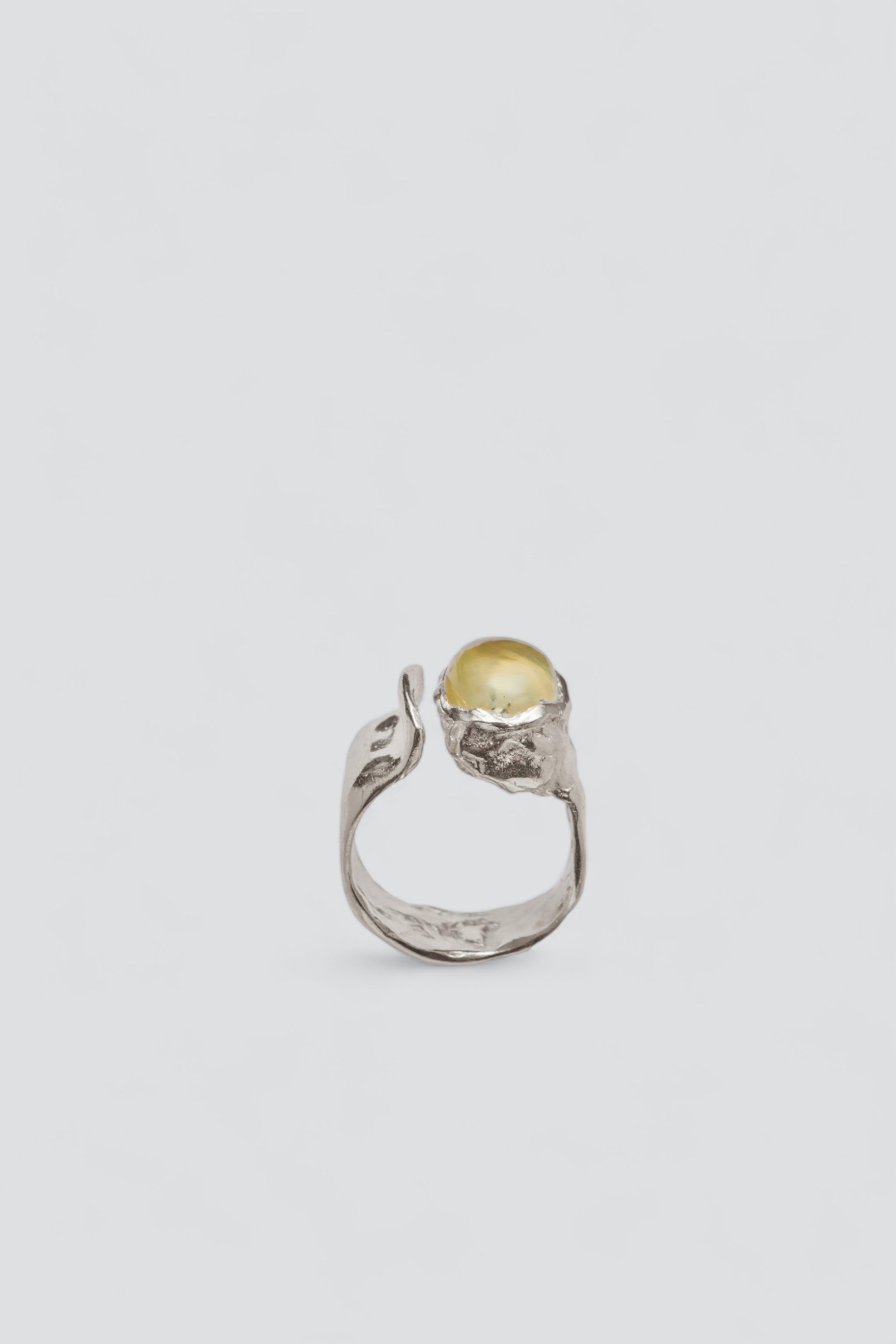 Silver/Green Uva Ring