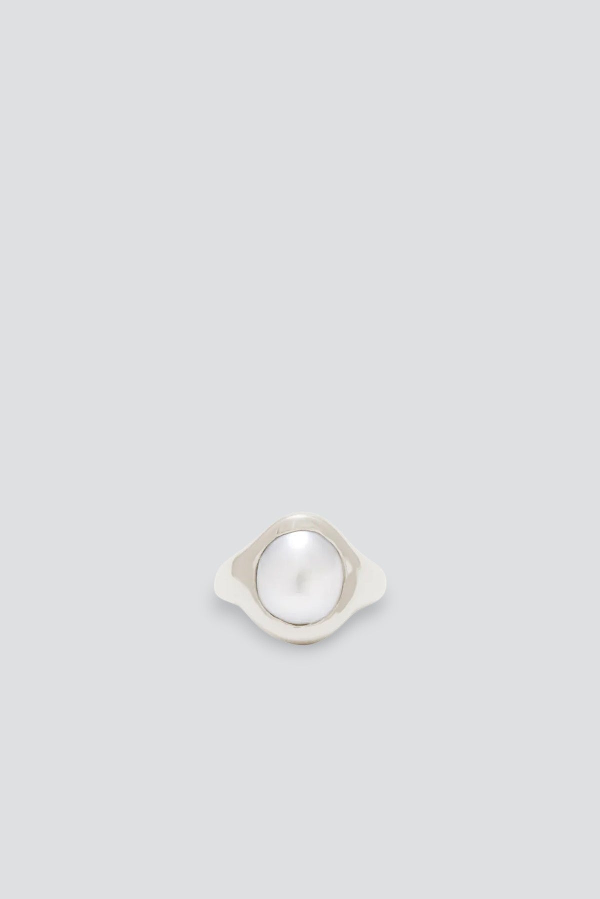 Sterling Silver Simple Pearl Ring