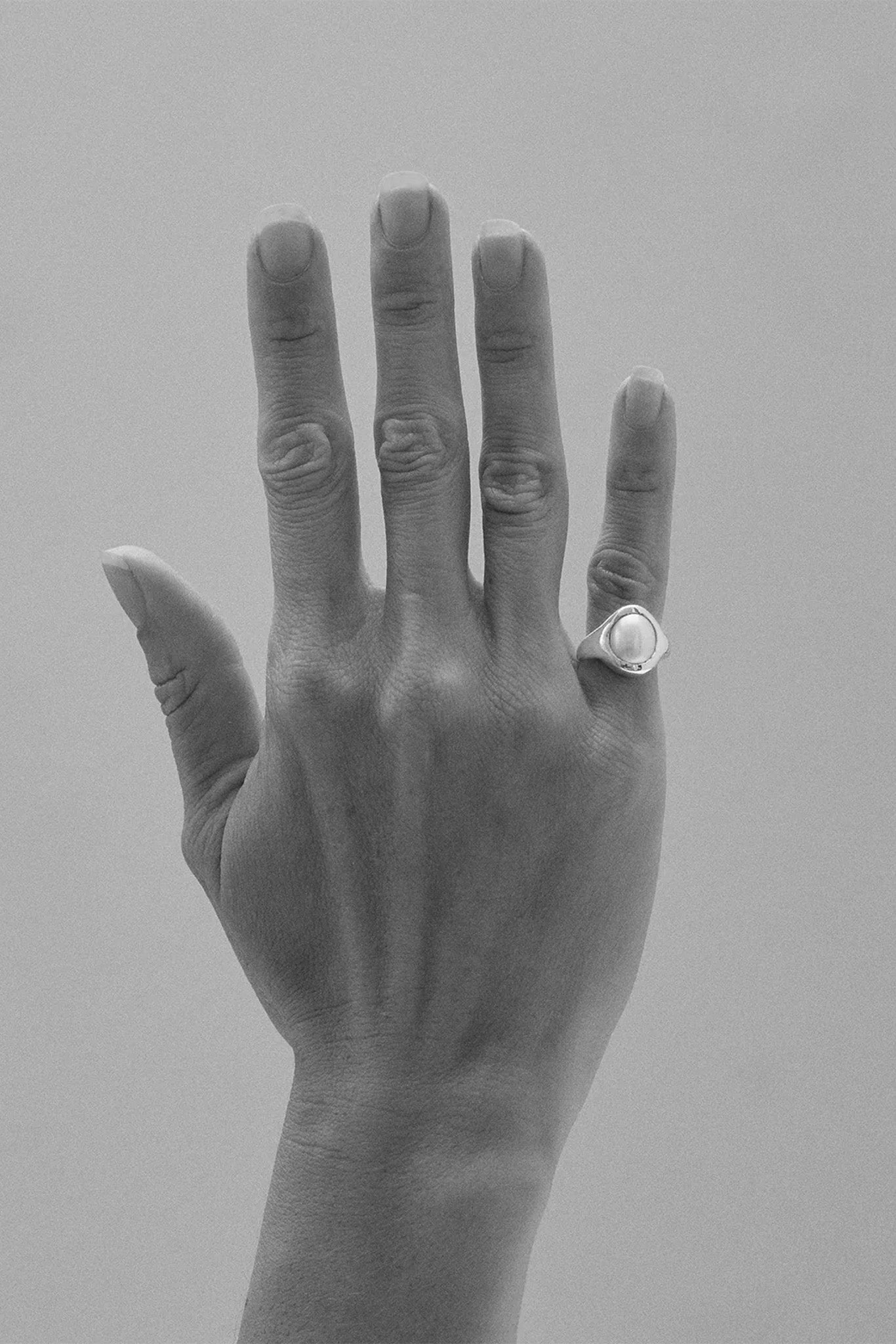 Sterling Silver Simple Pearl Ring