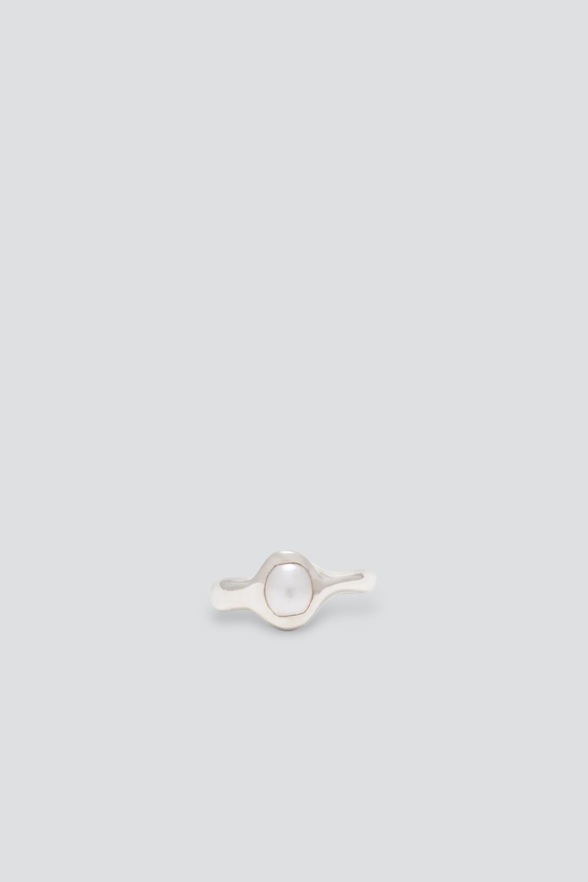 Sterling Silver Simple Perlita Ring