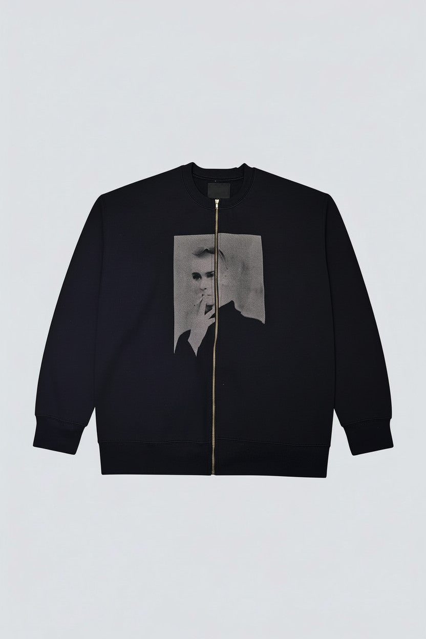 Black Sinead Zip Sweatshirt