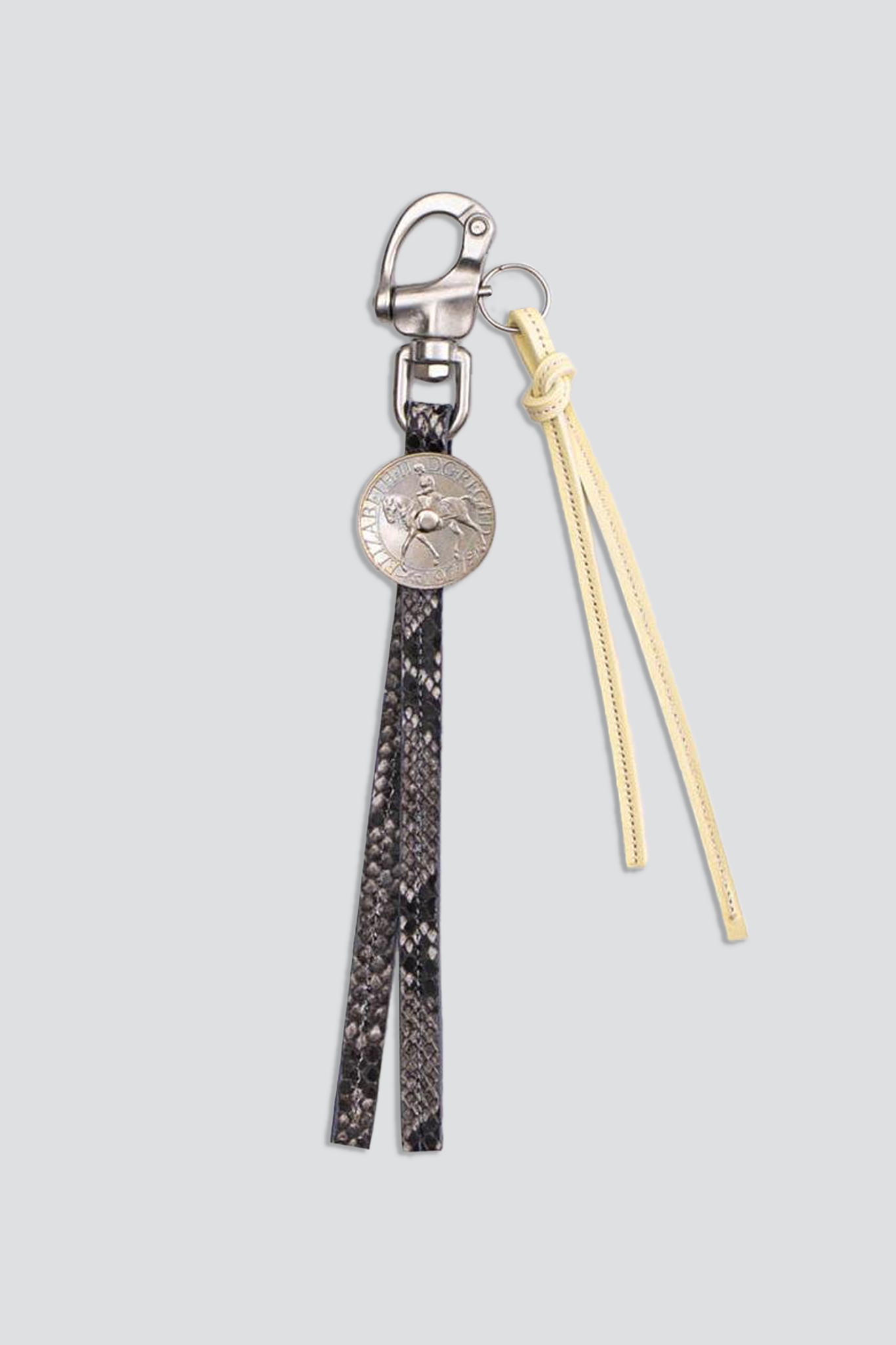 Butter/Grey Snake Print Souvenir Keyring