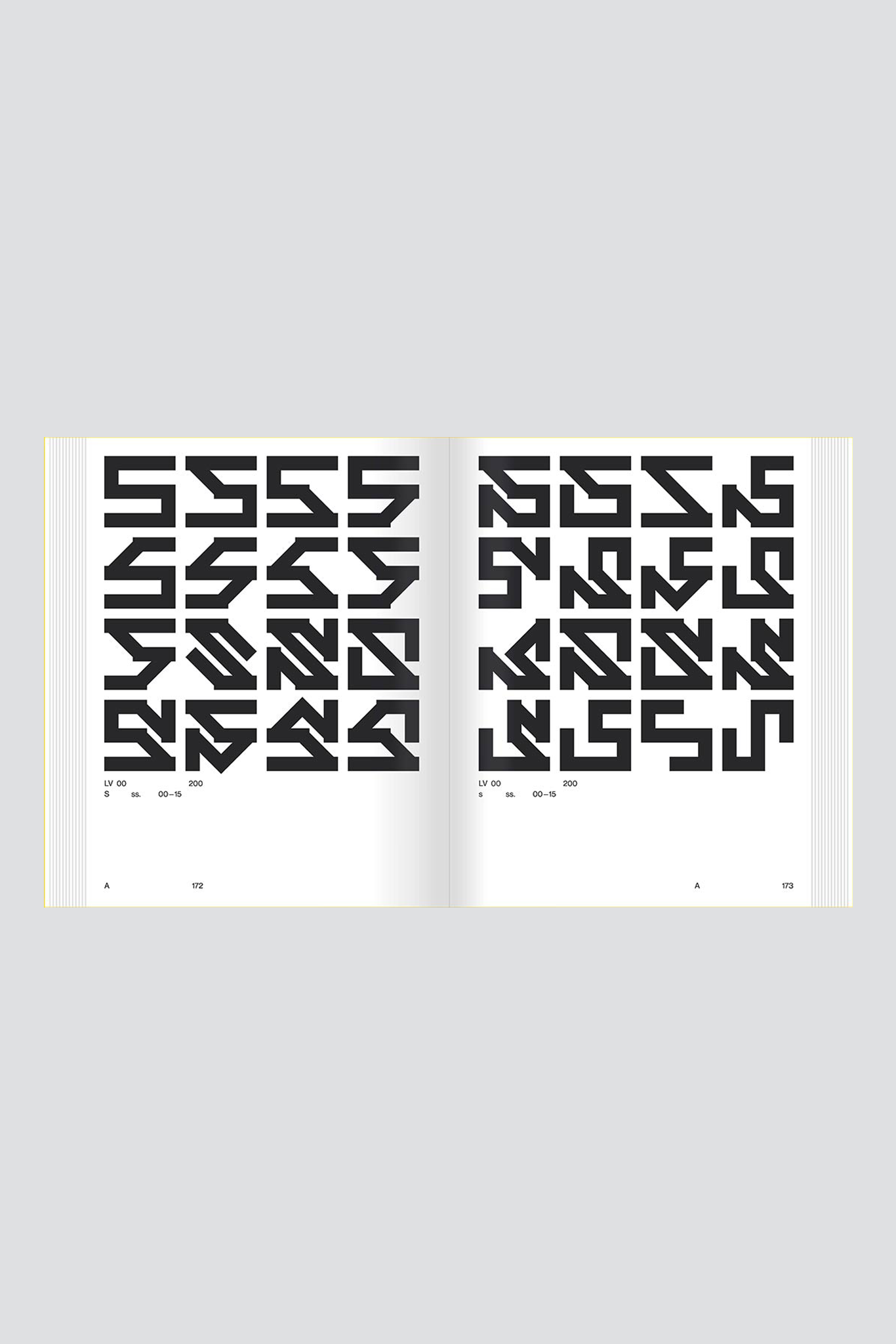 Slanted Nigel Cottier Letterform Variations