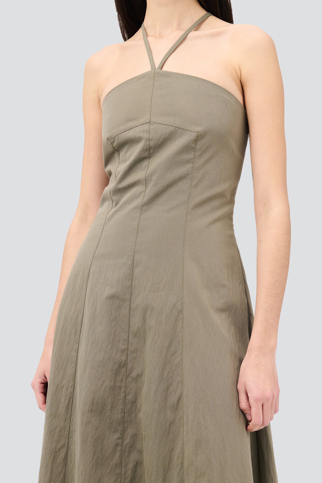 Solaro Sage Tide Cotton Nylon Poise Dress