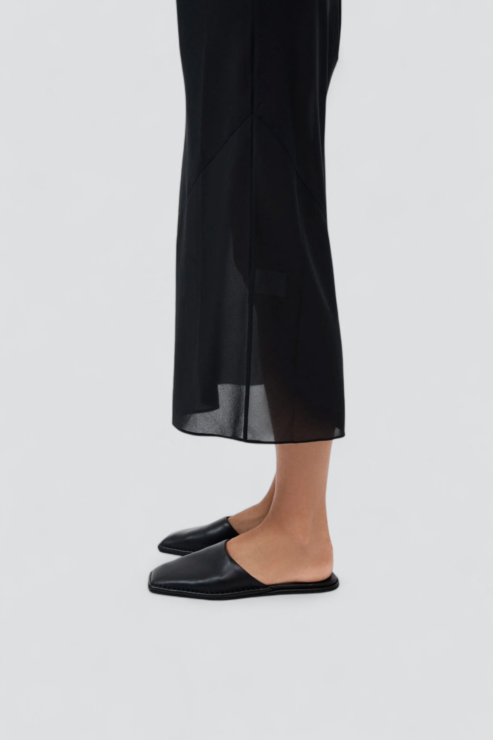 Black Soft Square Toe Flat
