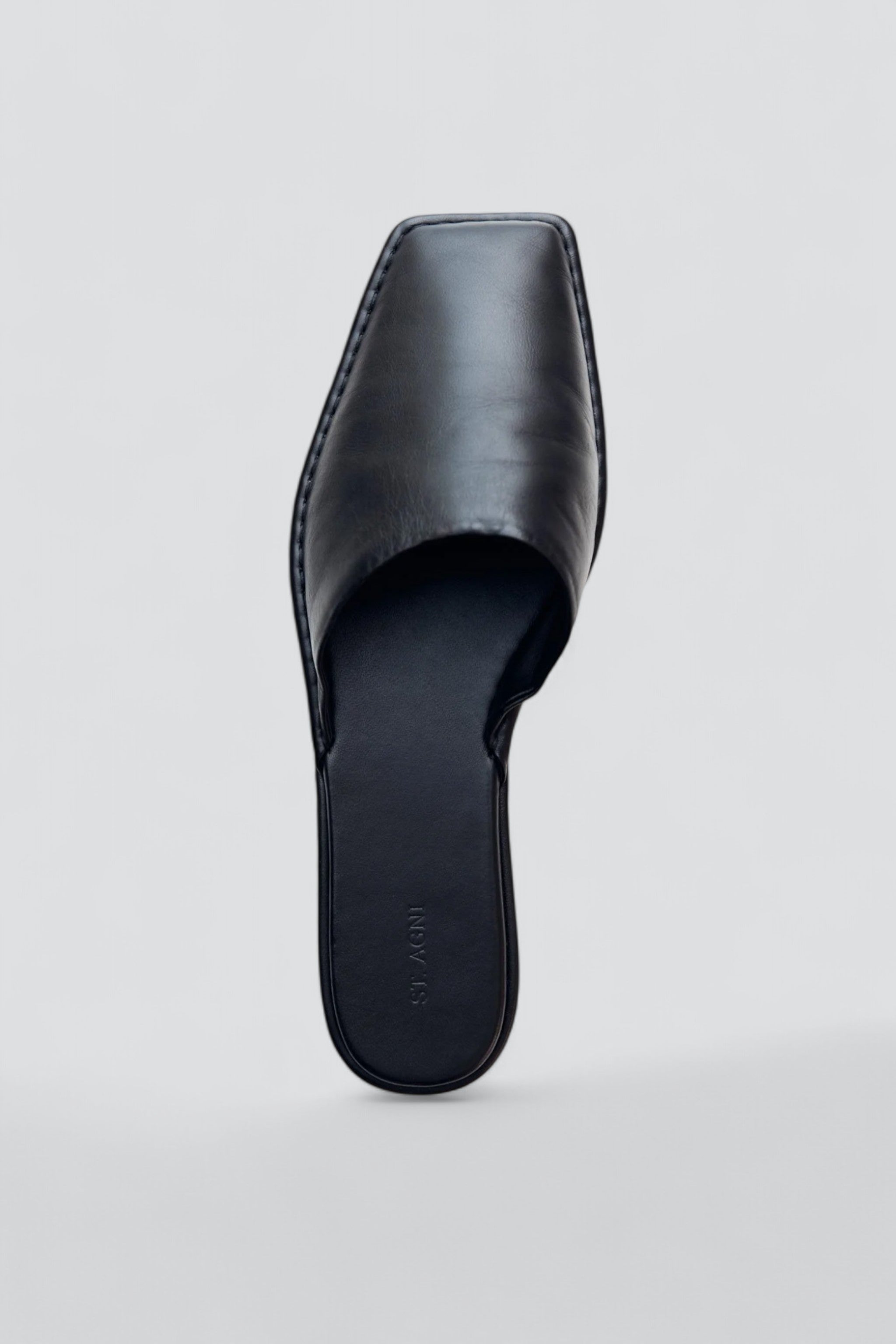 Black Soft Square Toe Flat