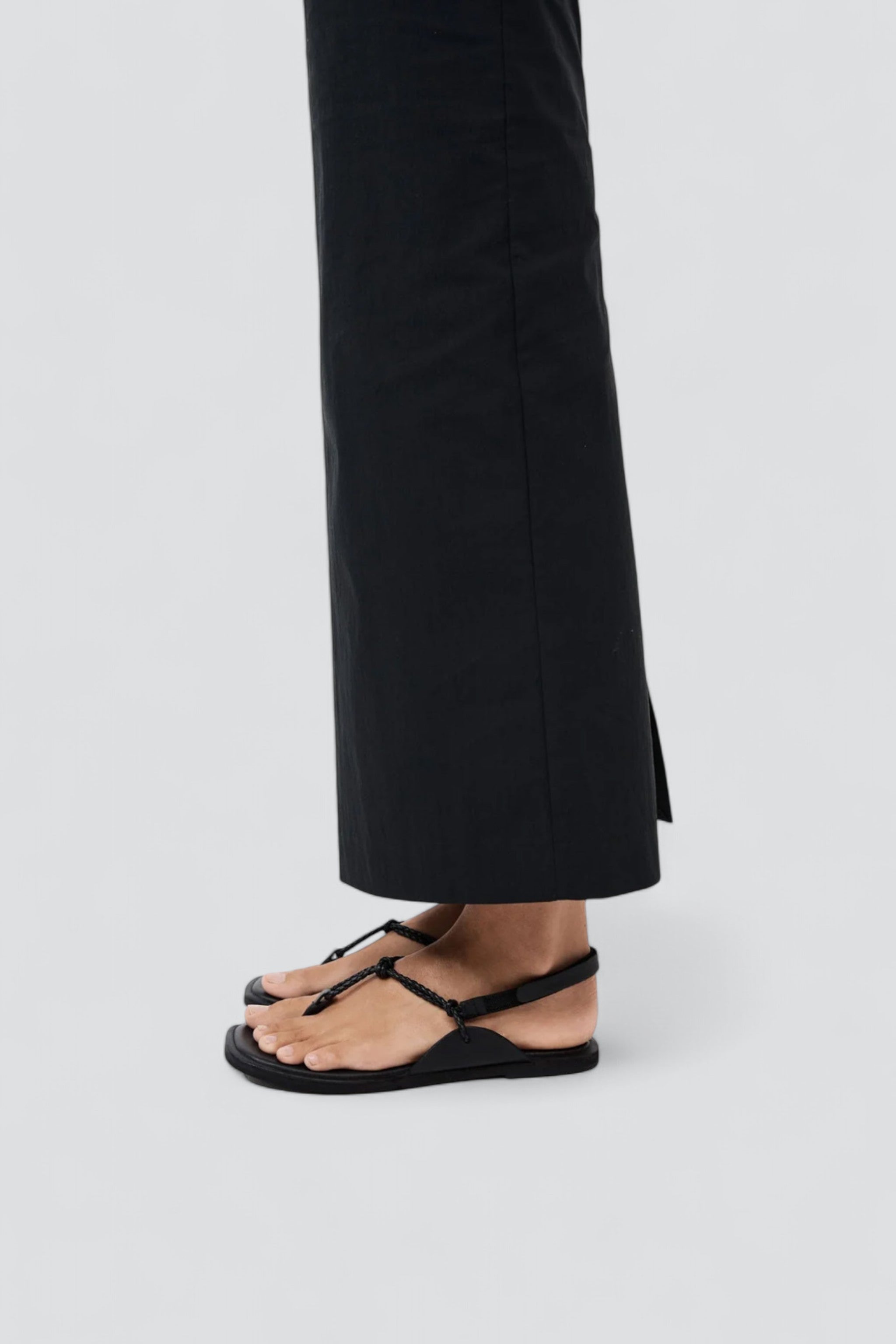 Black Woven Rope Sandal
