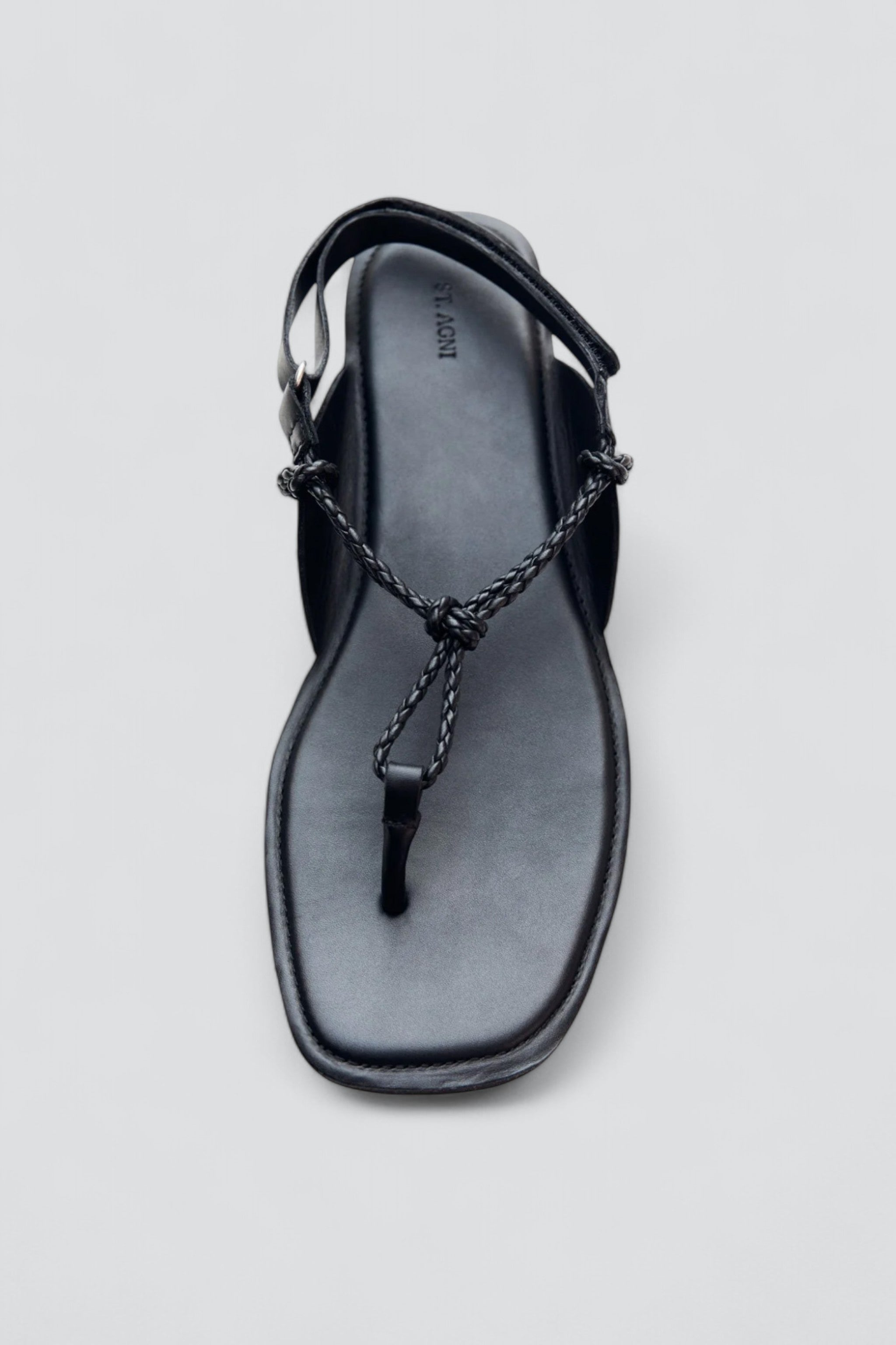 Black Woven Rope Sandal