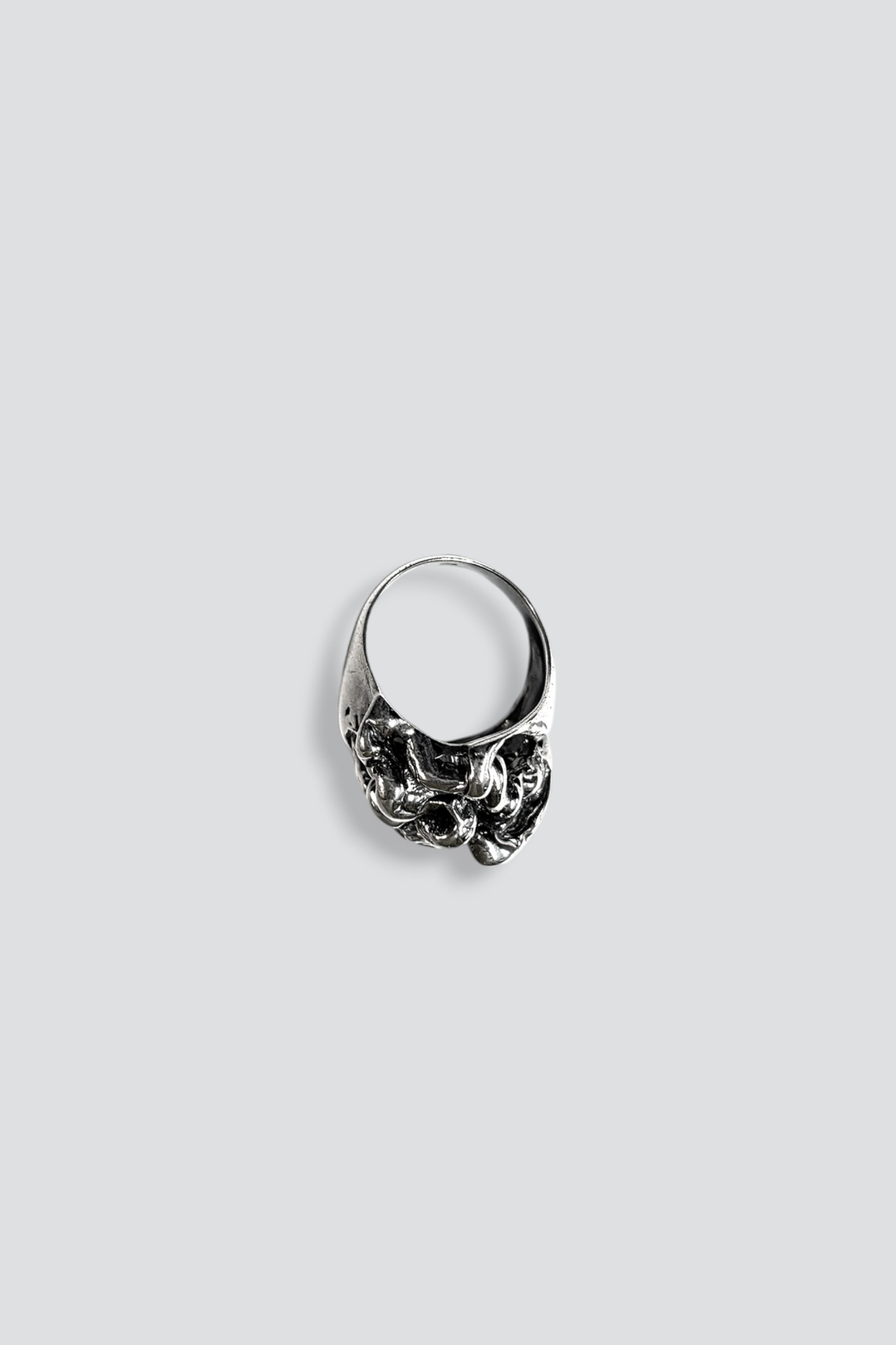 Sterling Silver Brutalist Form Ring