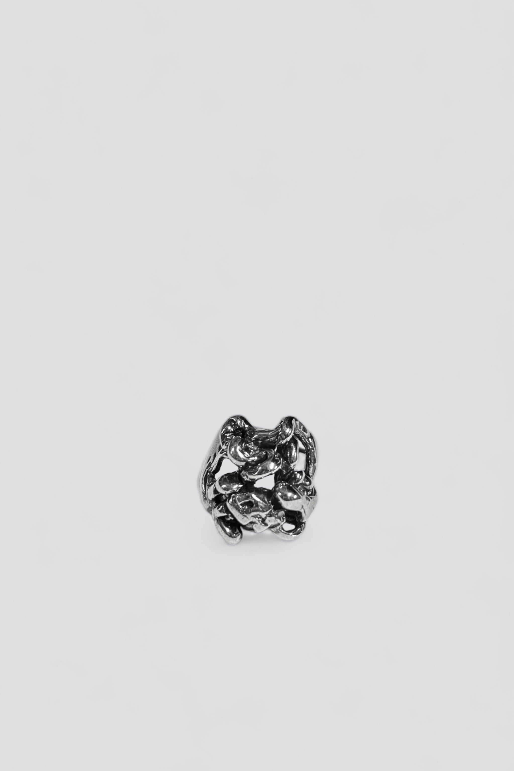 Sterling Silver Brutalist Form Ring