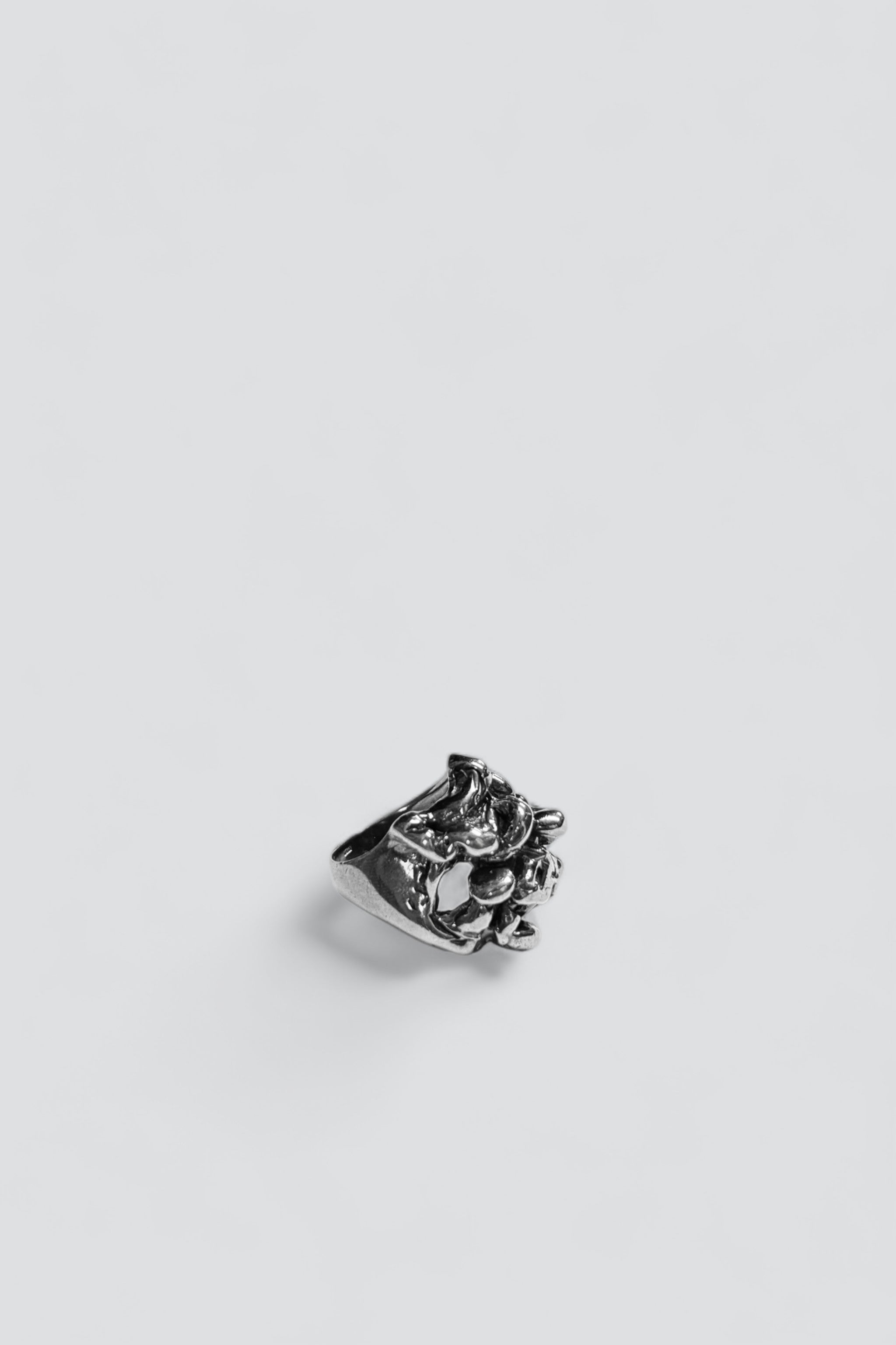 Sterling Silver Brutalist Form Ring