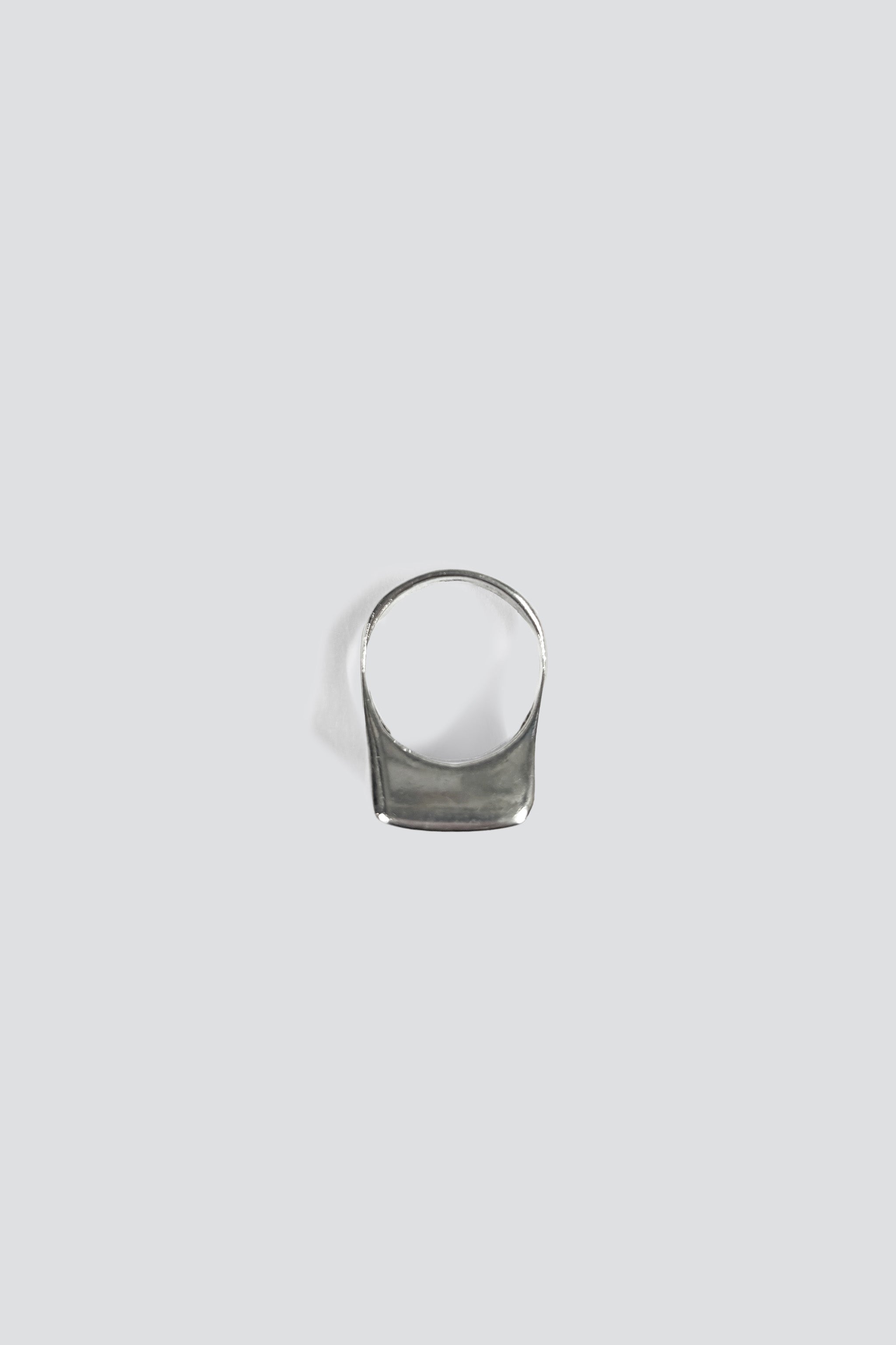Sterling Silver Concave Plate Ring