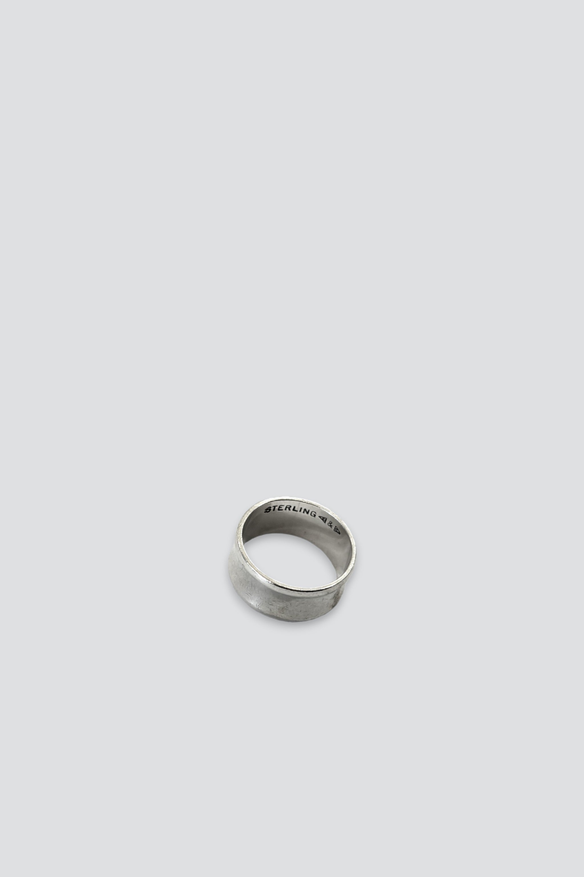 Sterling Silver Concave Straight Band