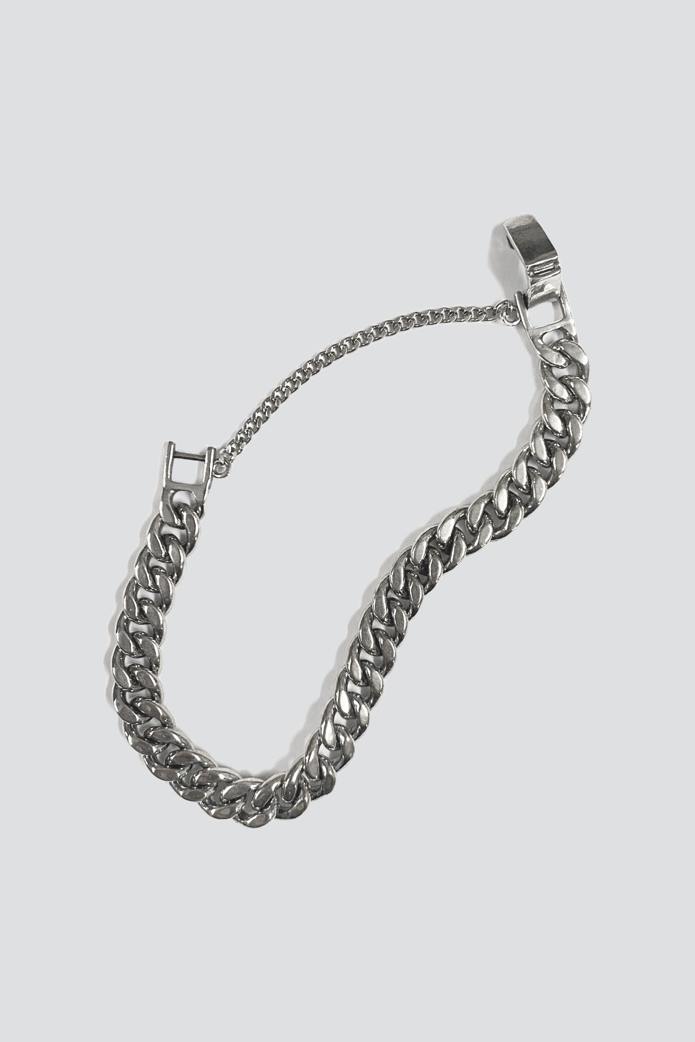 Sterling Silver Cuban Double Chain Bracelet