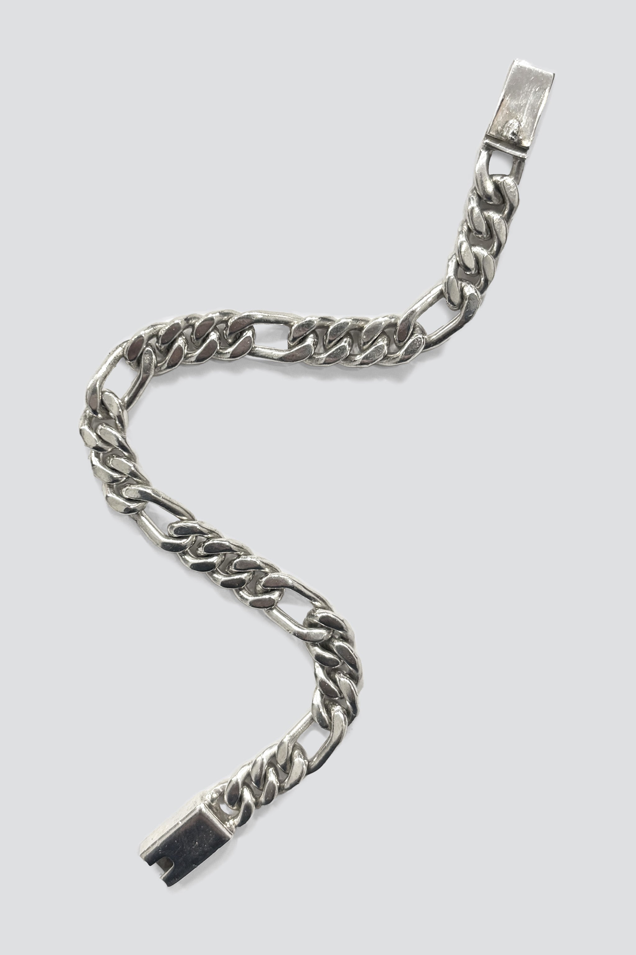Sterling Silver Heavy Figaro Bracelet