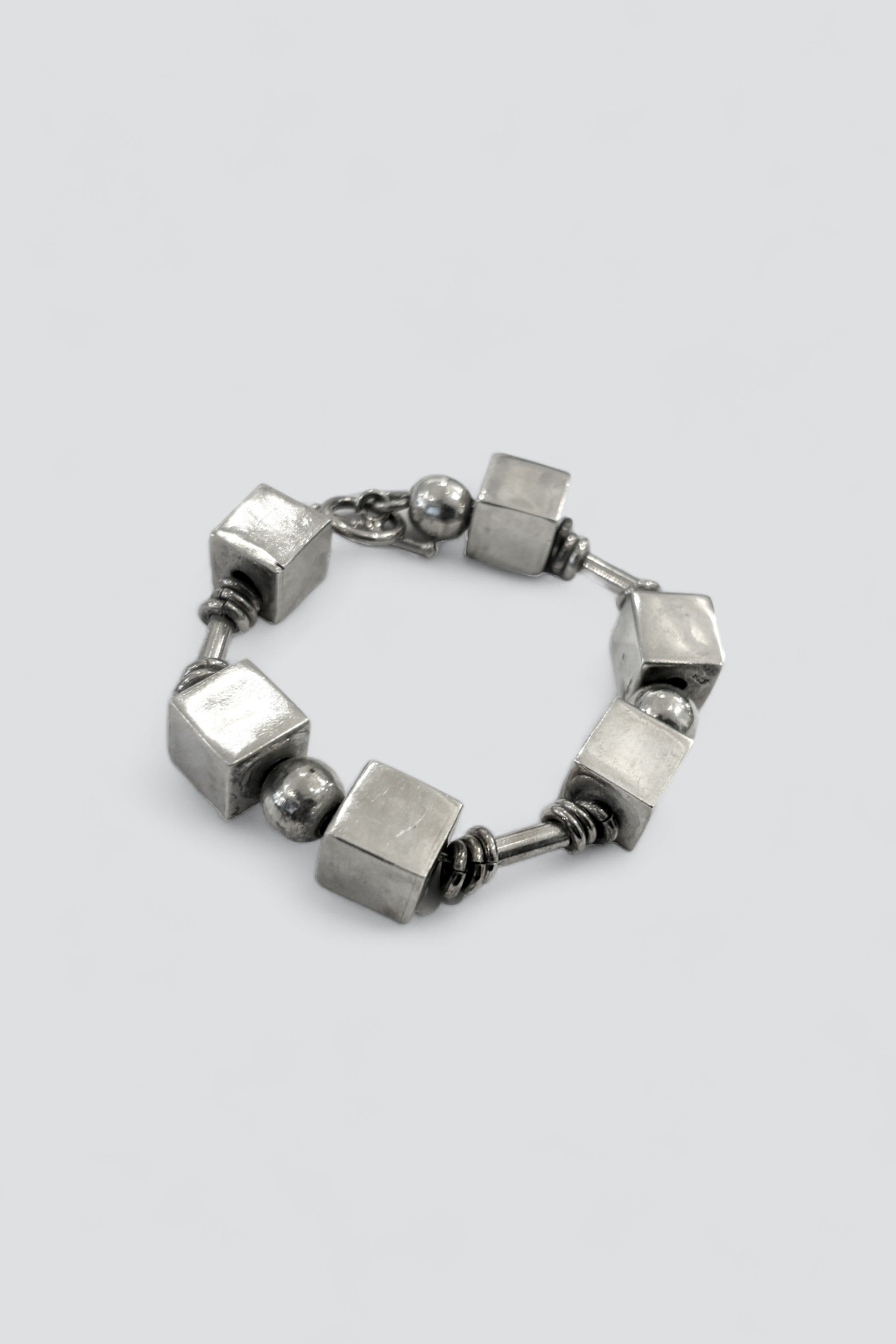 Sterling Silver Heavy Geometry Bracelet