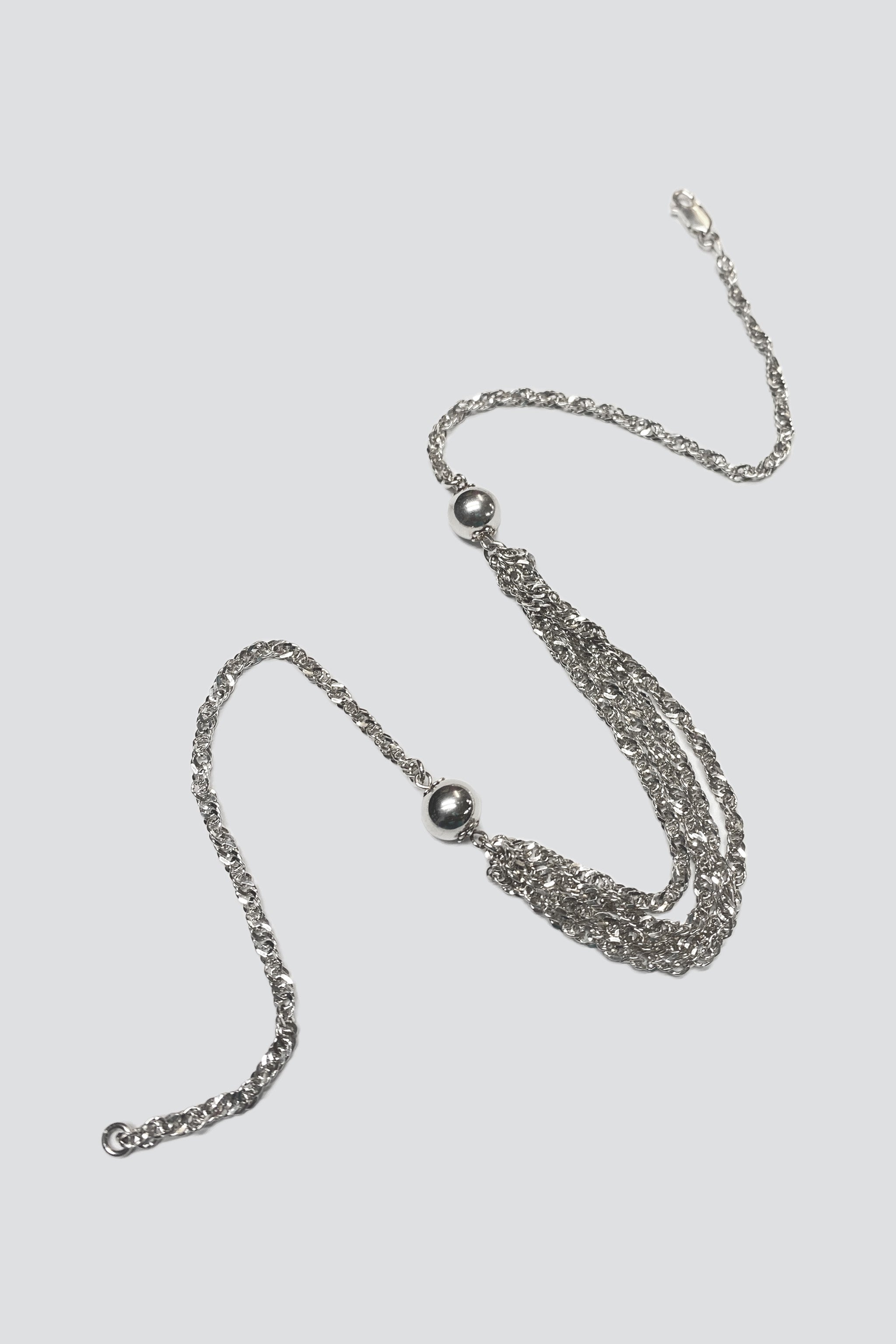 Sterling Silver Layered Chain Necklace