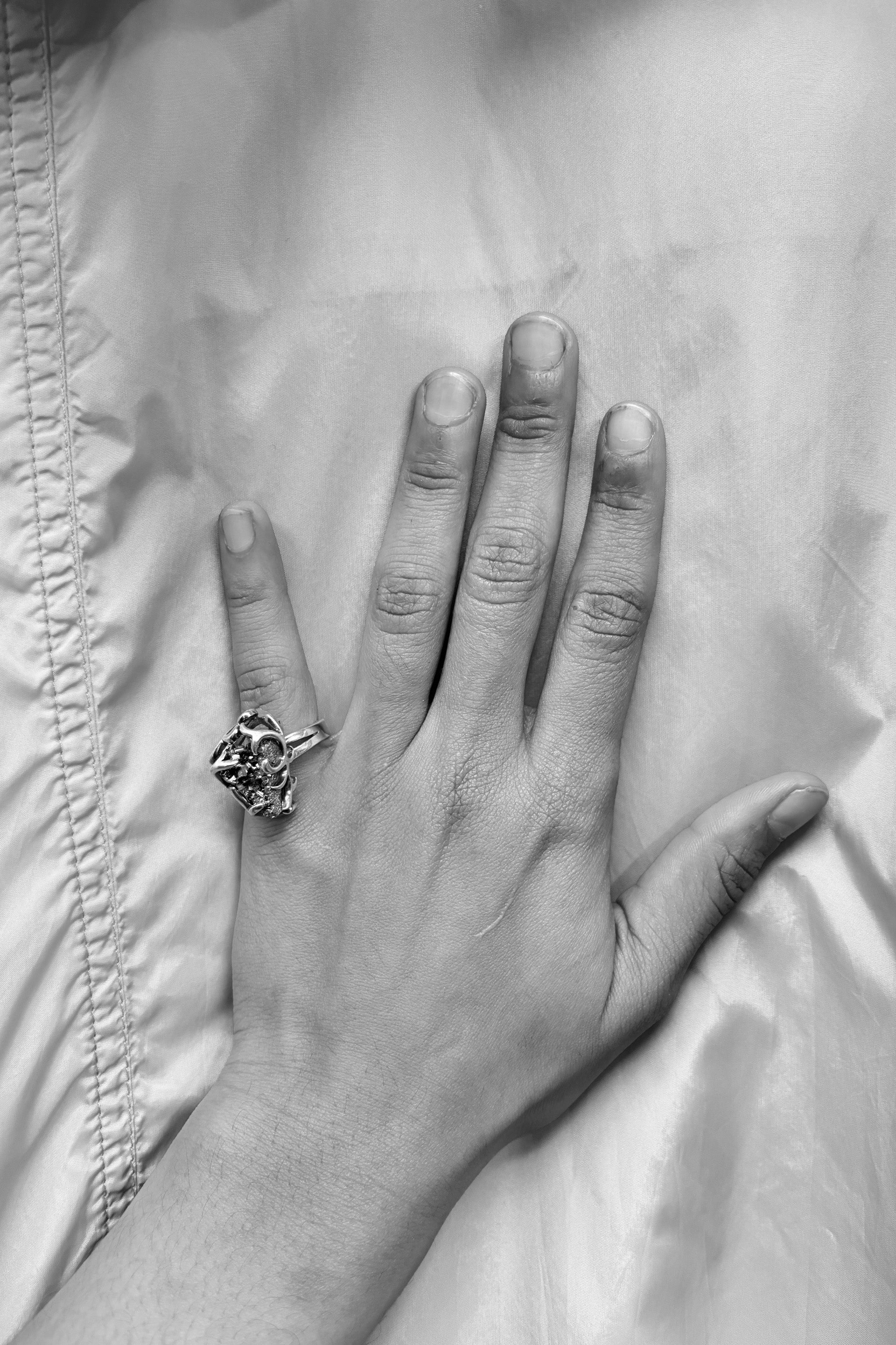 Sterling Silver Marcasite Caged Ring