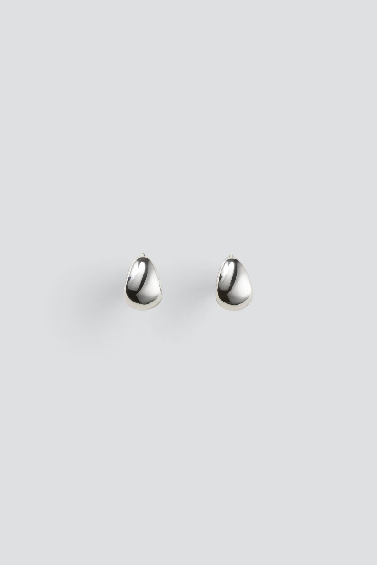 Sterling Silver Petite Gentle Slope Hoops