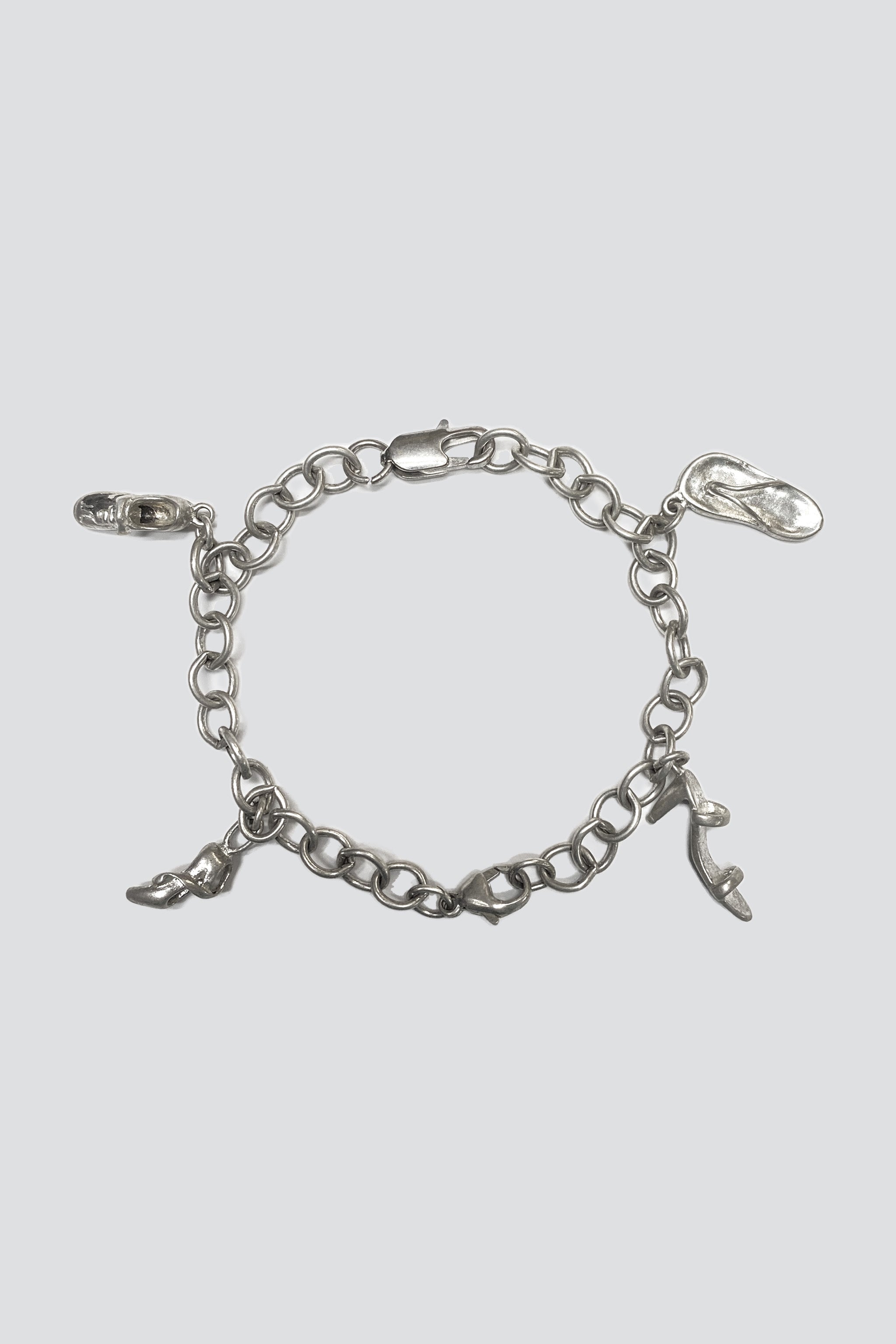 Sterling Silver Shoe Charm Bracelet