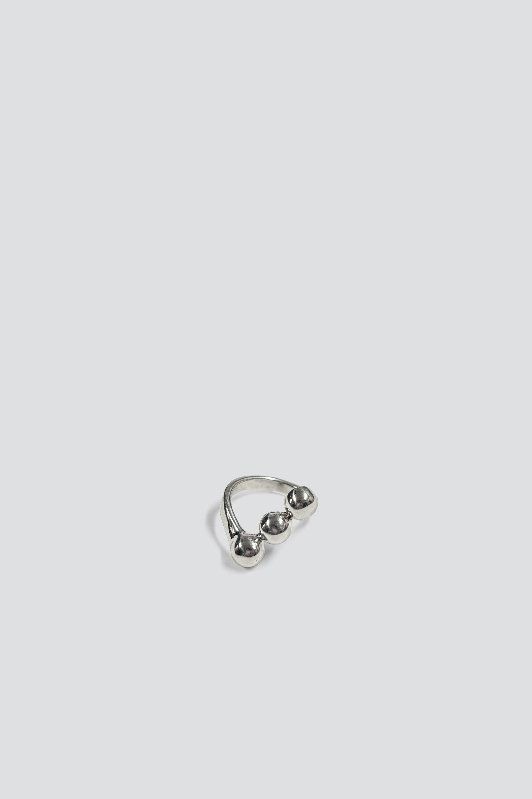 Sterling Silver Slanted Ball Ring