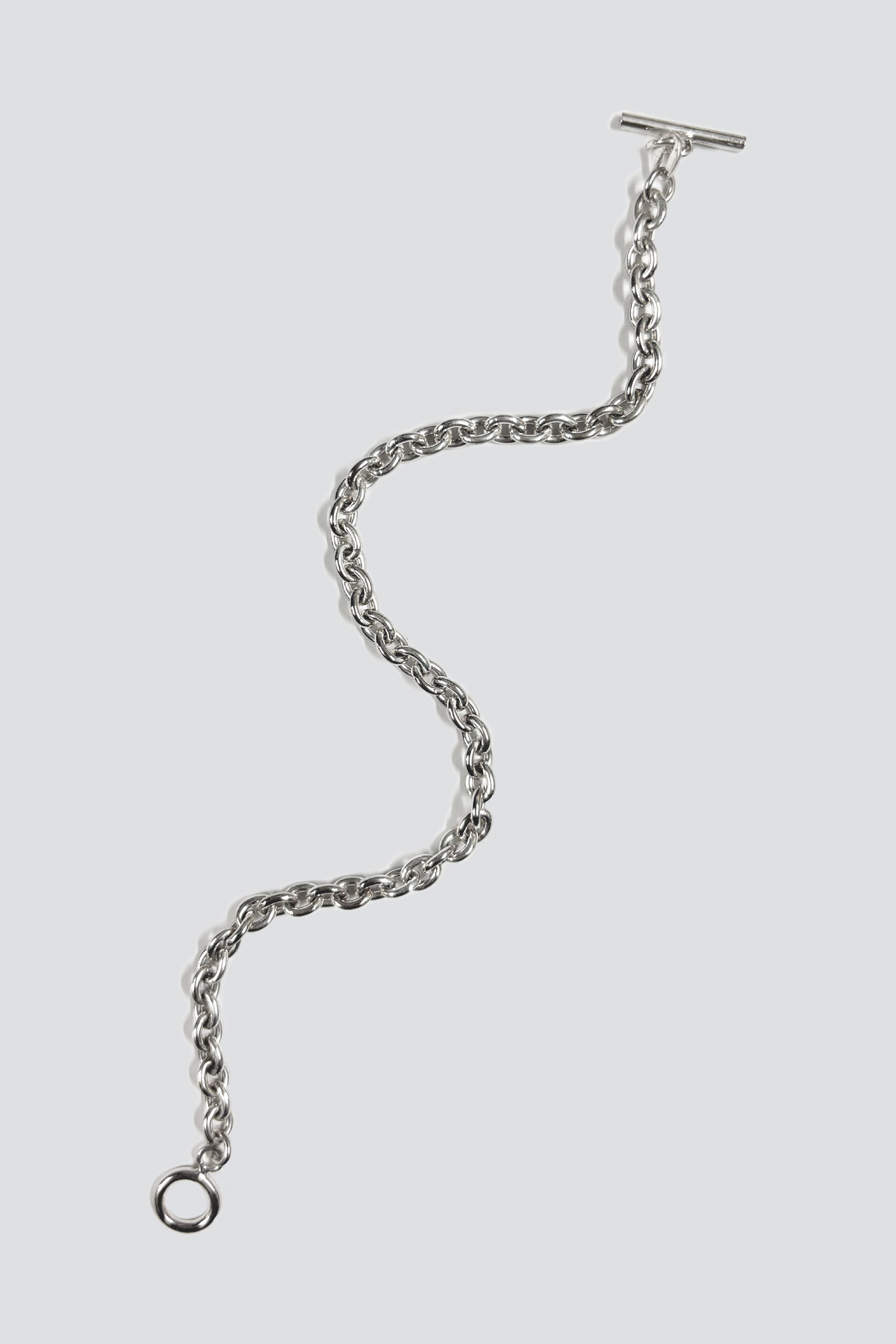 Sterling Silver Thin Rolo Toggle Bracelet